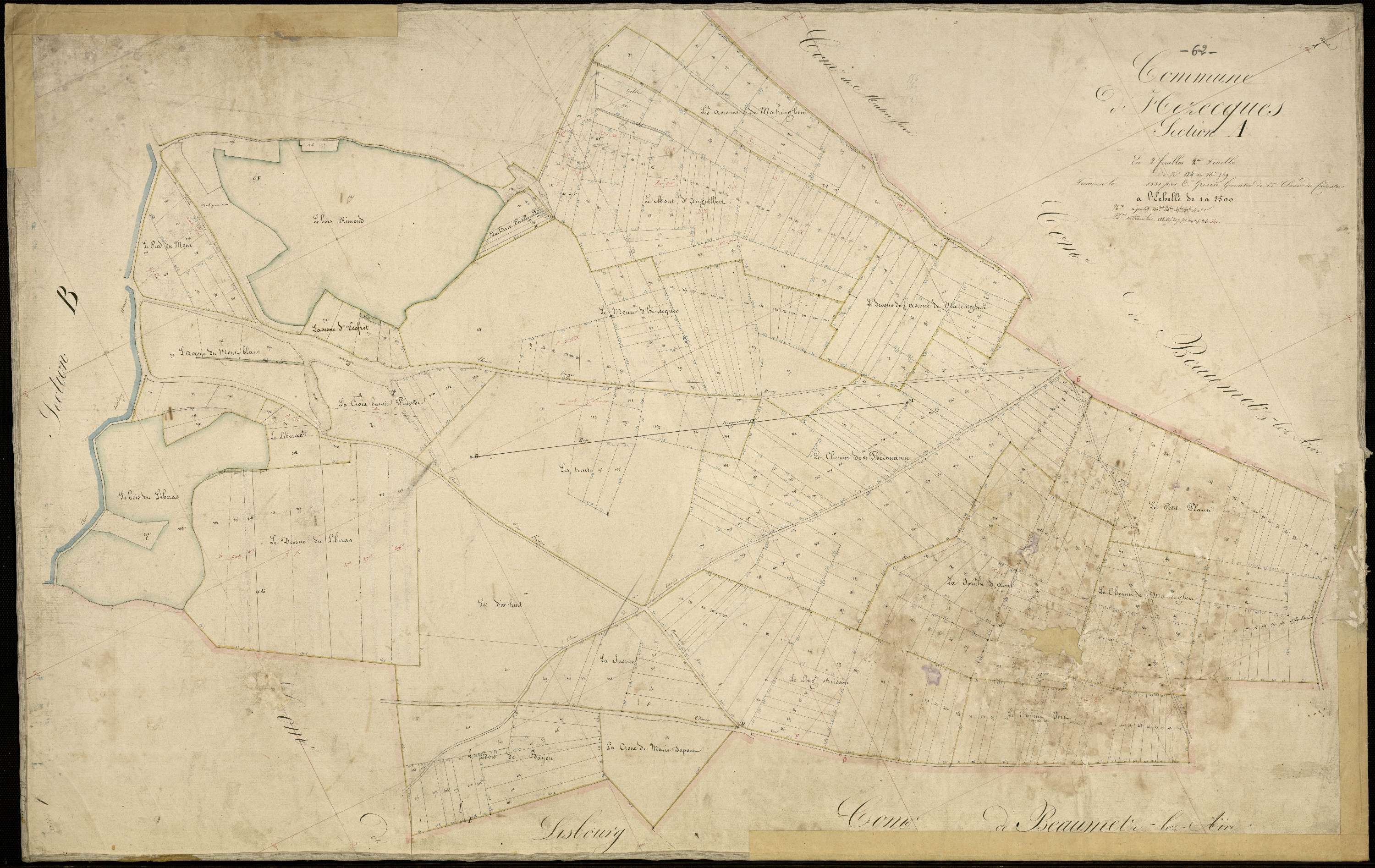 Hézecques - Section A, 2e feuille