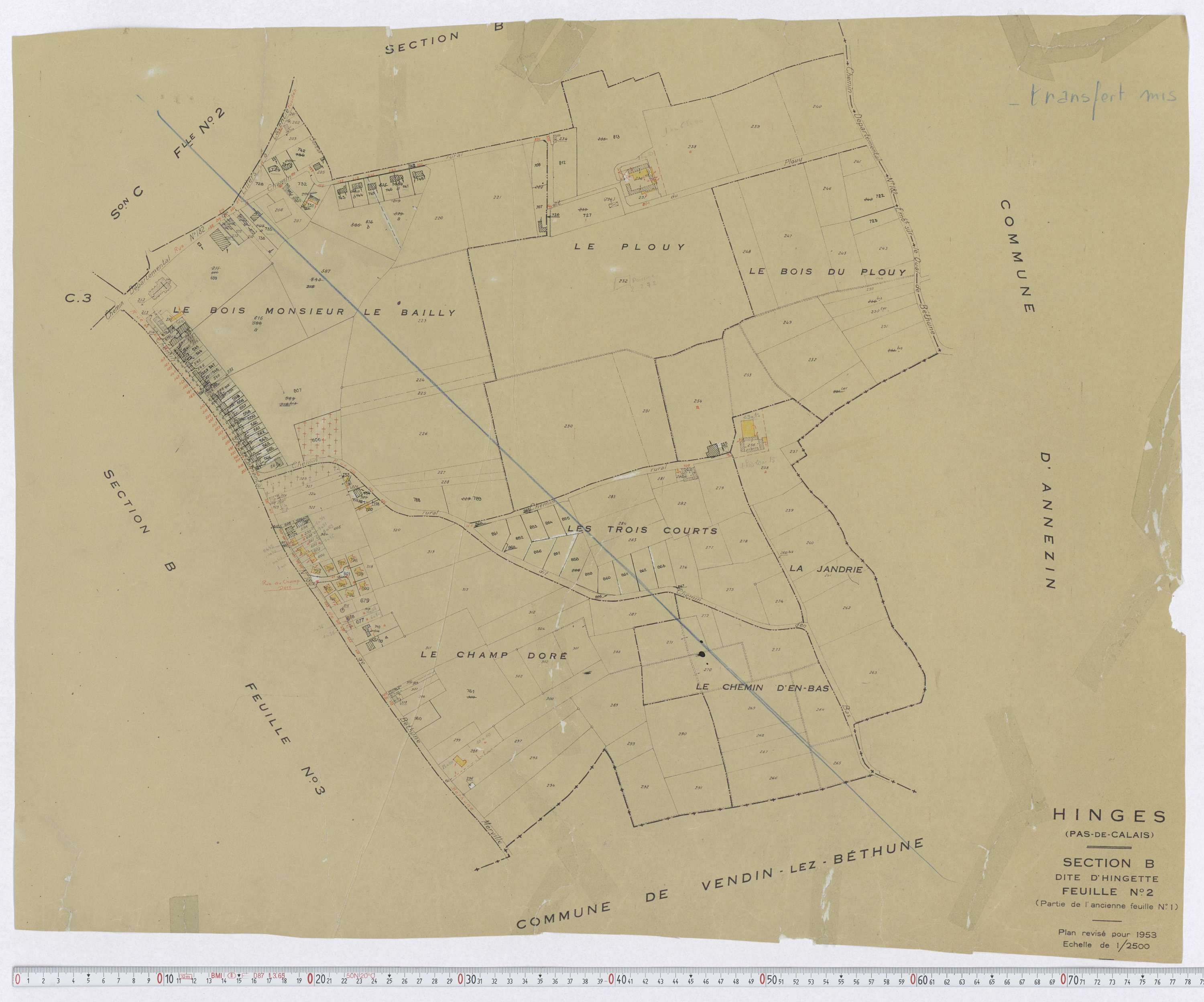 Hinges - Section B, feuille 2.