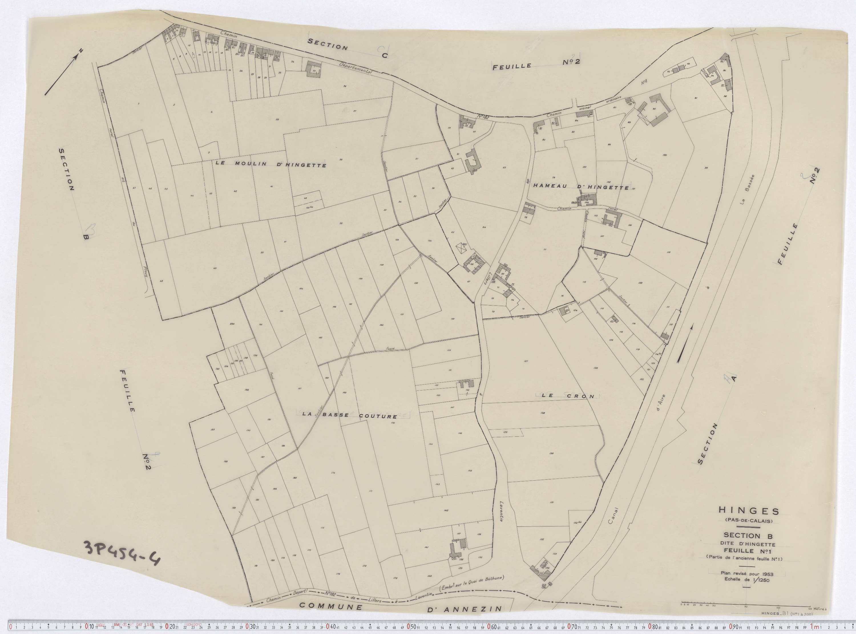 Hinges - Section B, feuille 1.