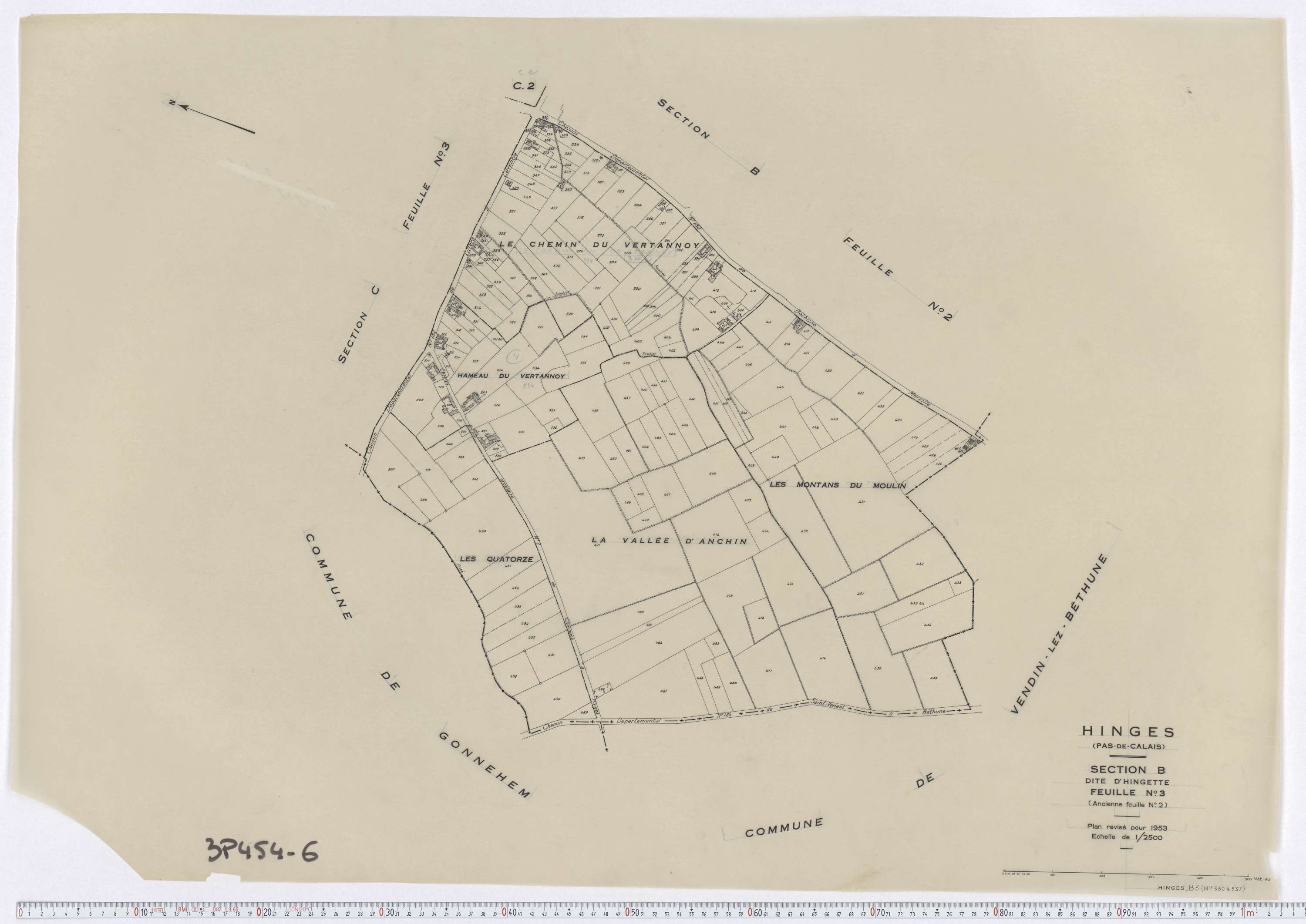 Hinges - Section B, feuille 3.