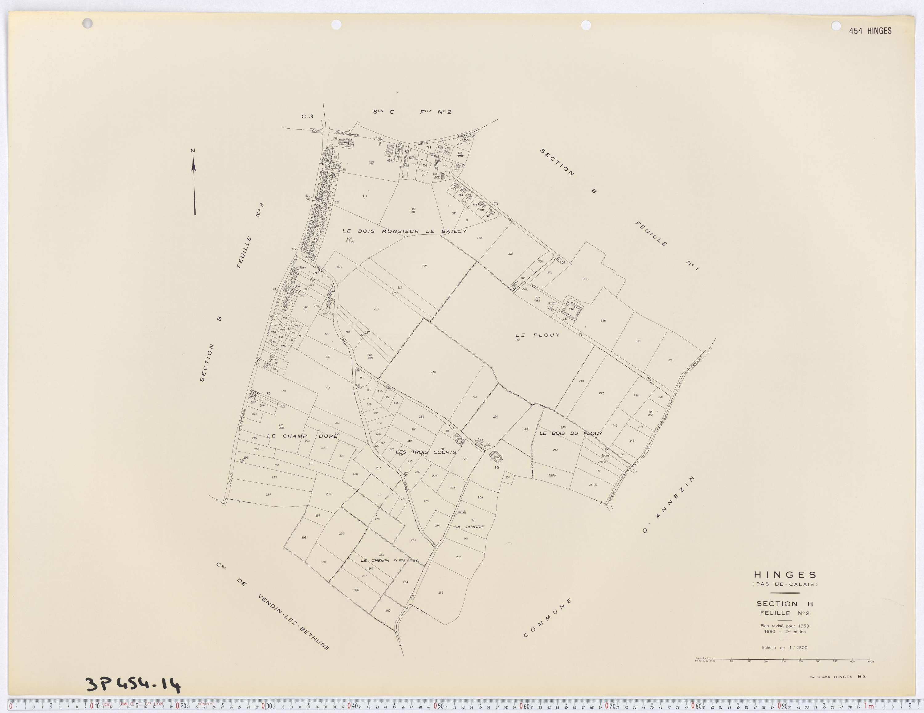 Hinges - Section B, feuille 2.