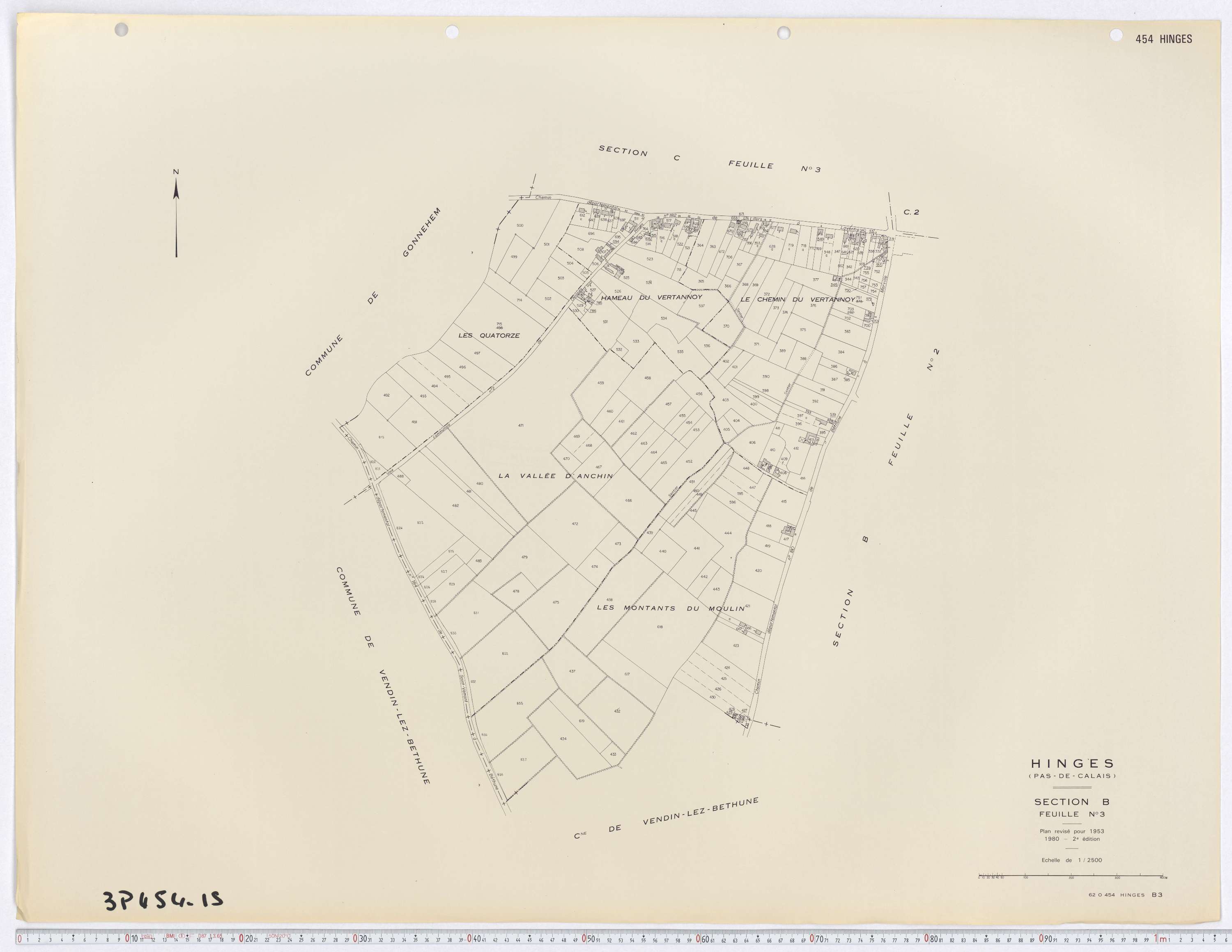 Hinges - Section B, feuille 3.