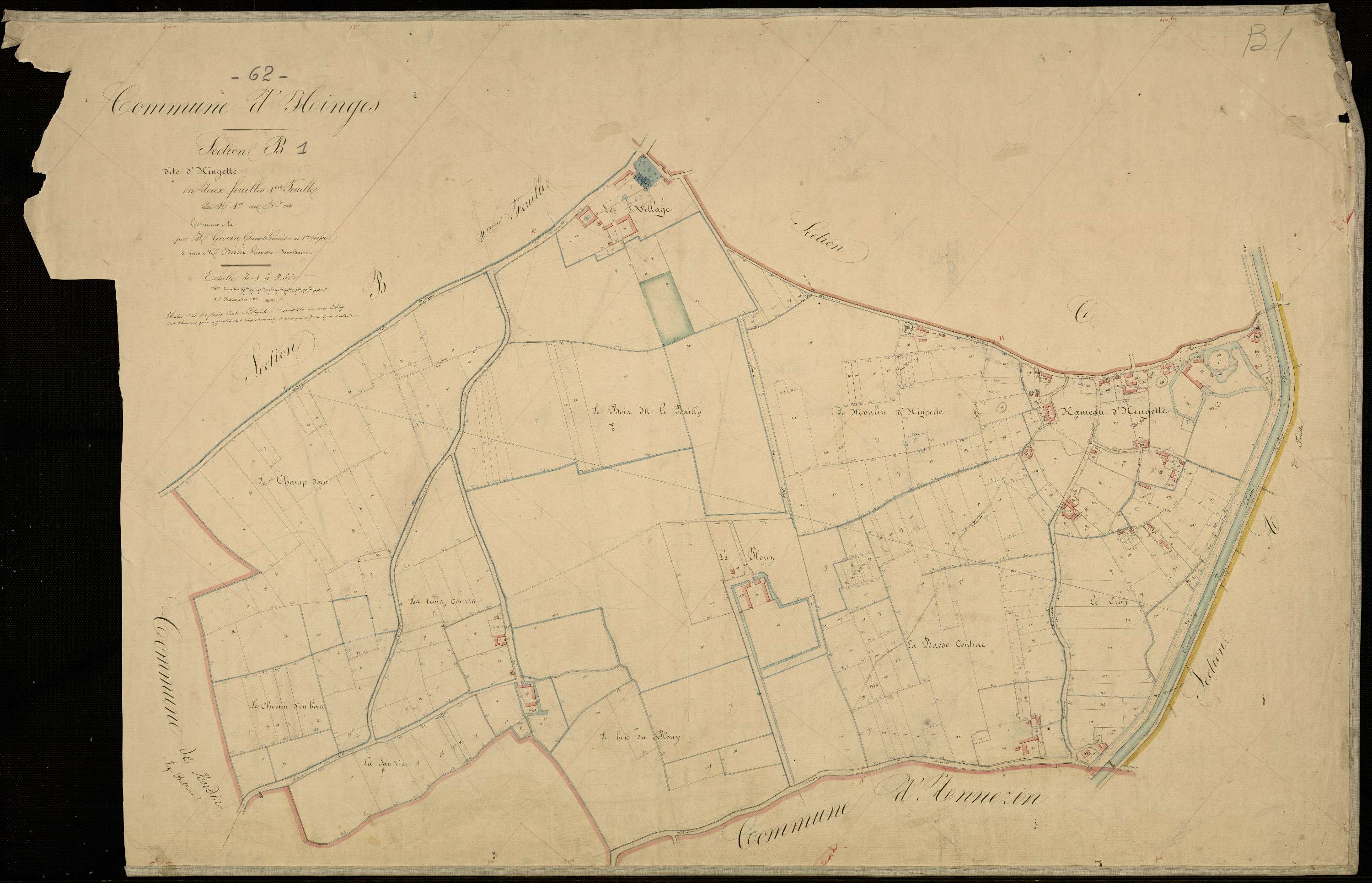 Hinges - Section B, 1re feuille