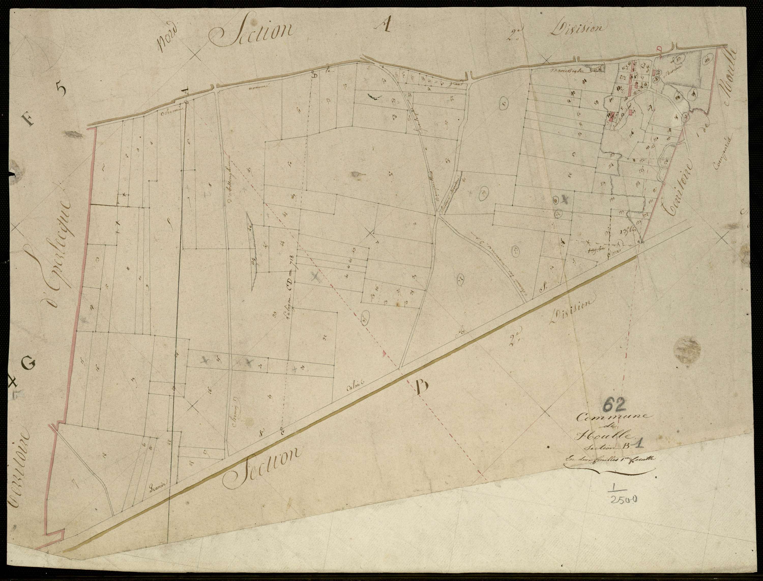 Houlle - Section B, 1re feuille