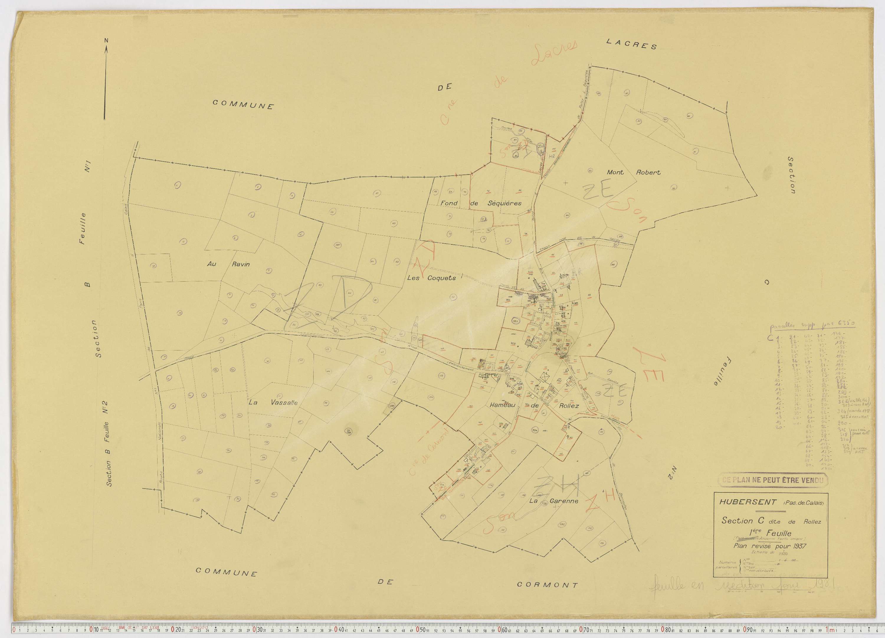 Hubersent - Section C, feuille 1.