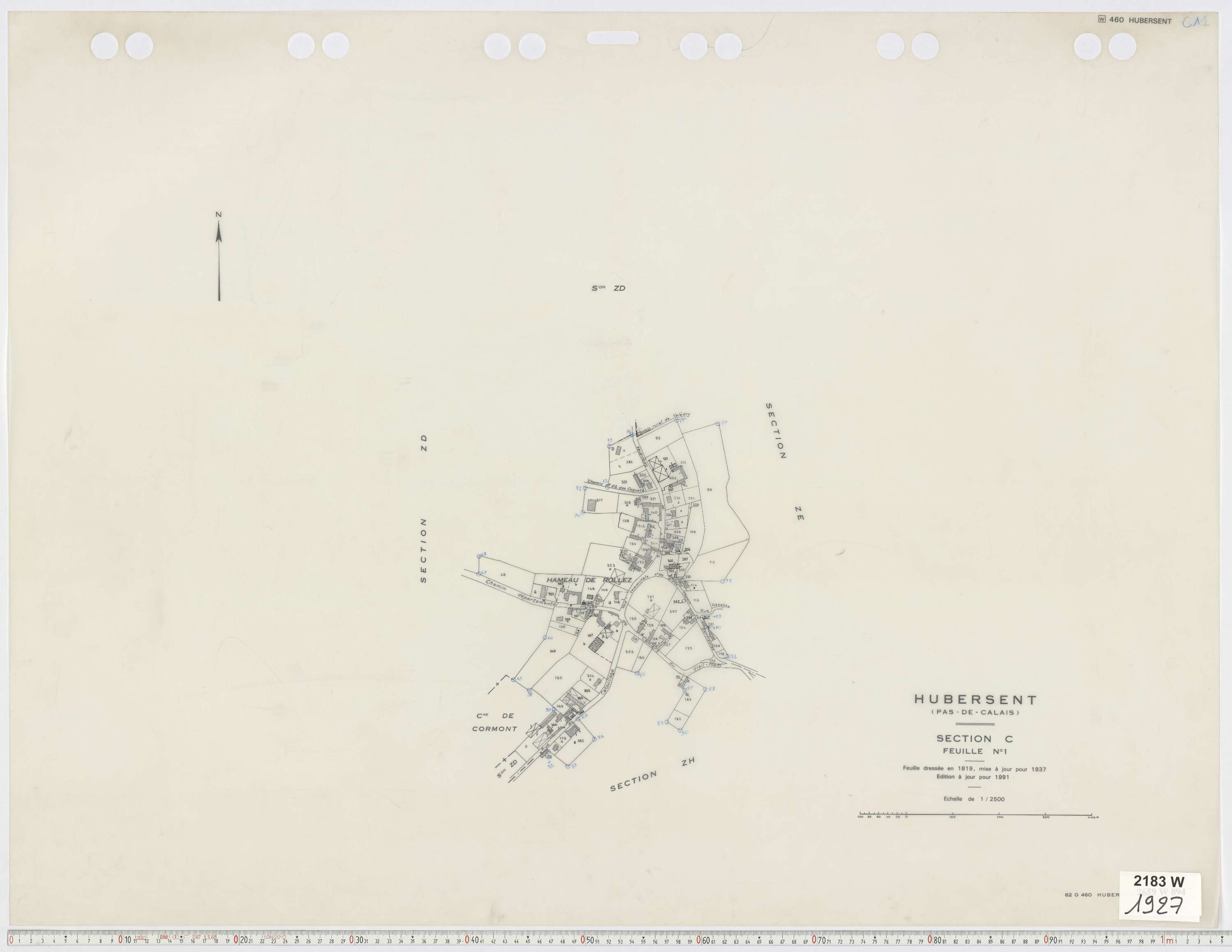 Hubersent - Section C, feuille 1.