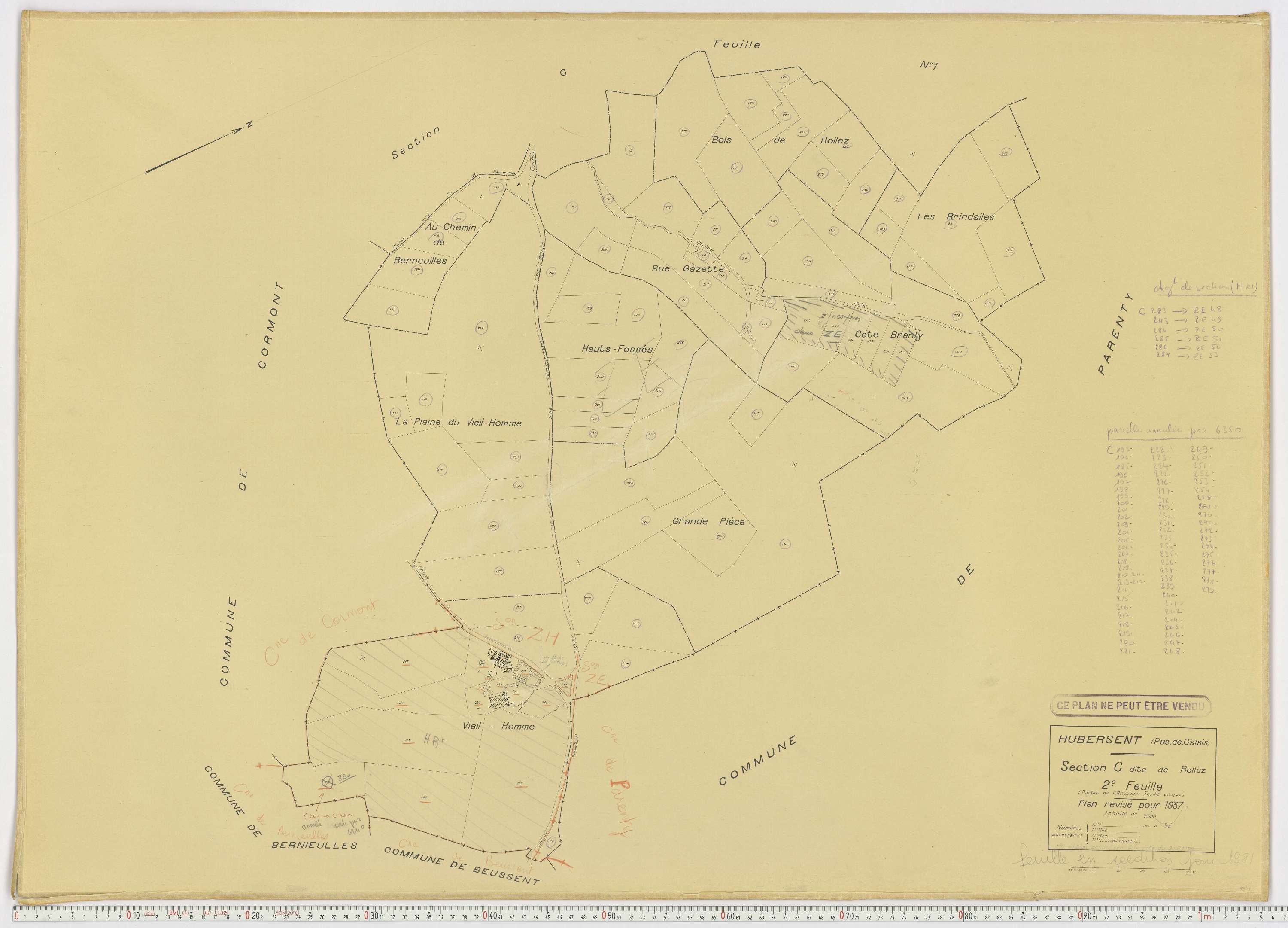 Hubersent - Section C, feuille 2.