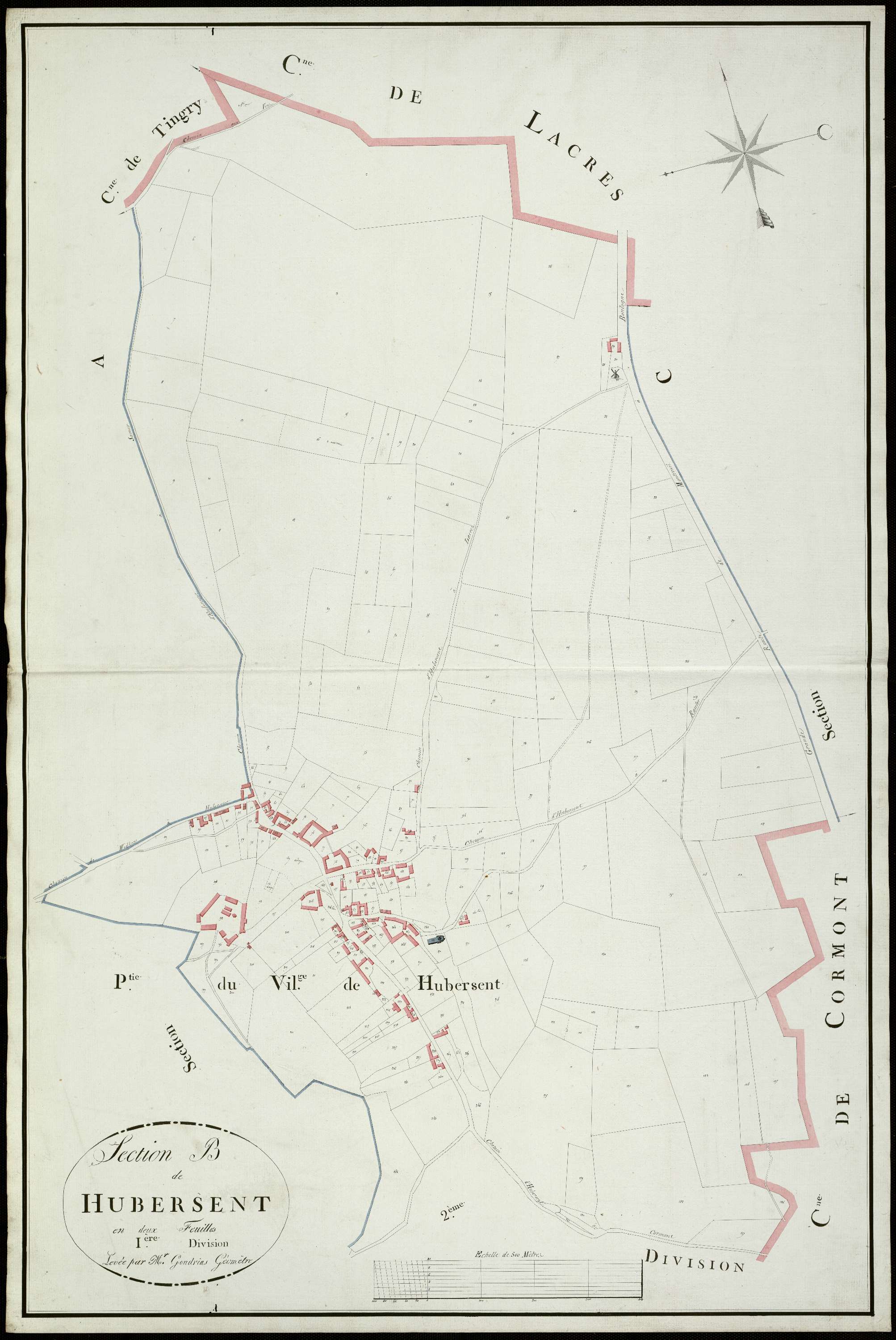 Hubersent - Section B, 1re feuille