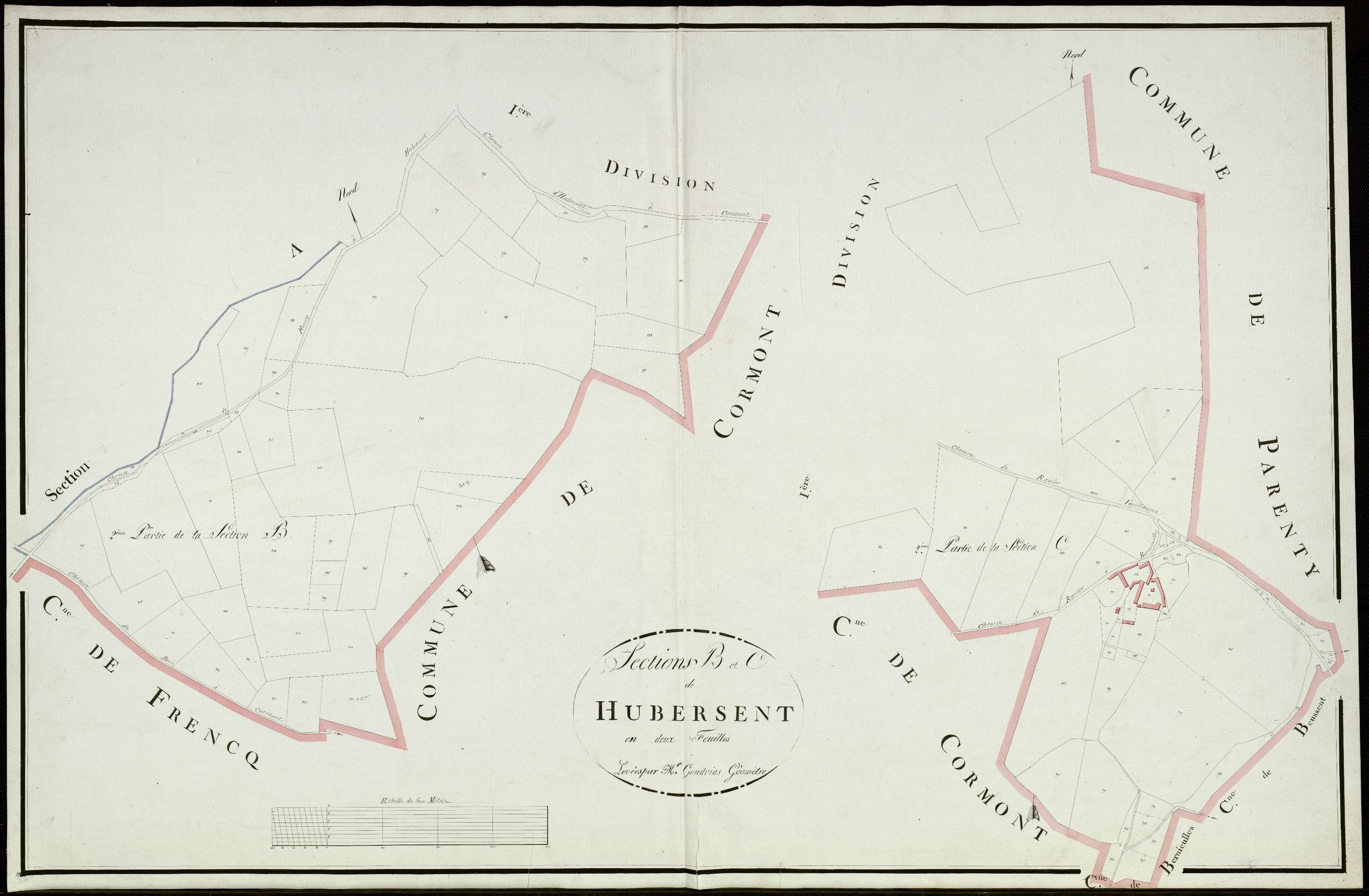 Hubersent - Section B, 2e feuille , section C, 2e feuille