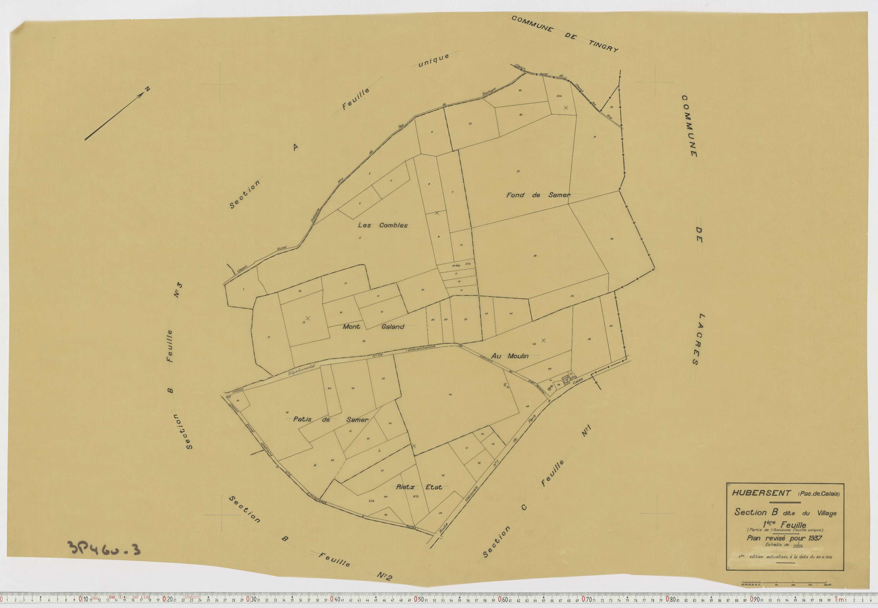Hubersent - Section B, feuille 1.