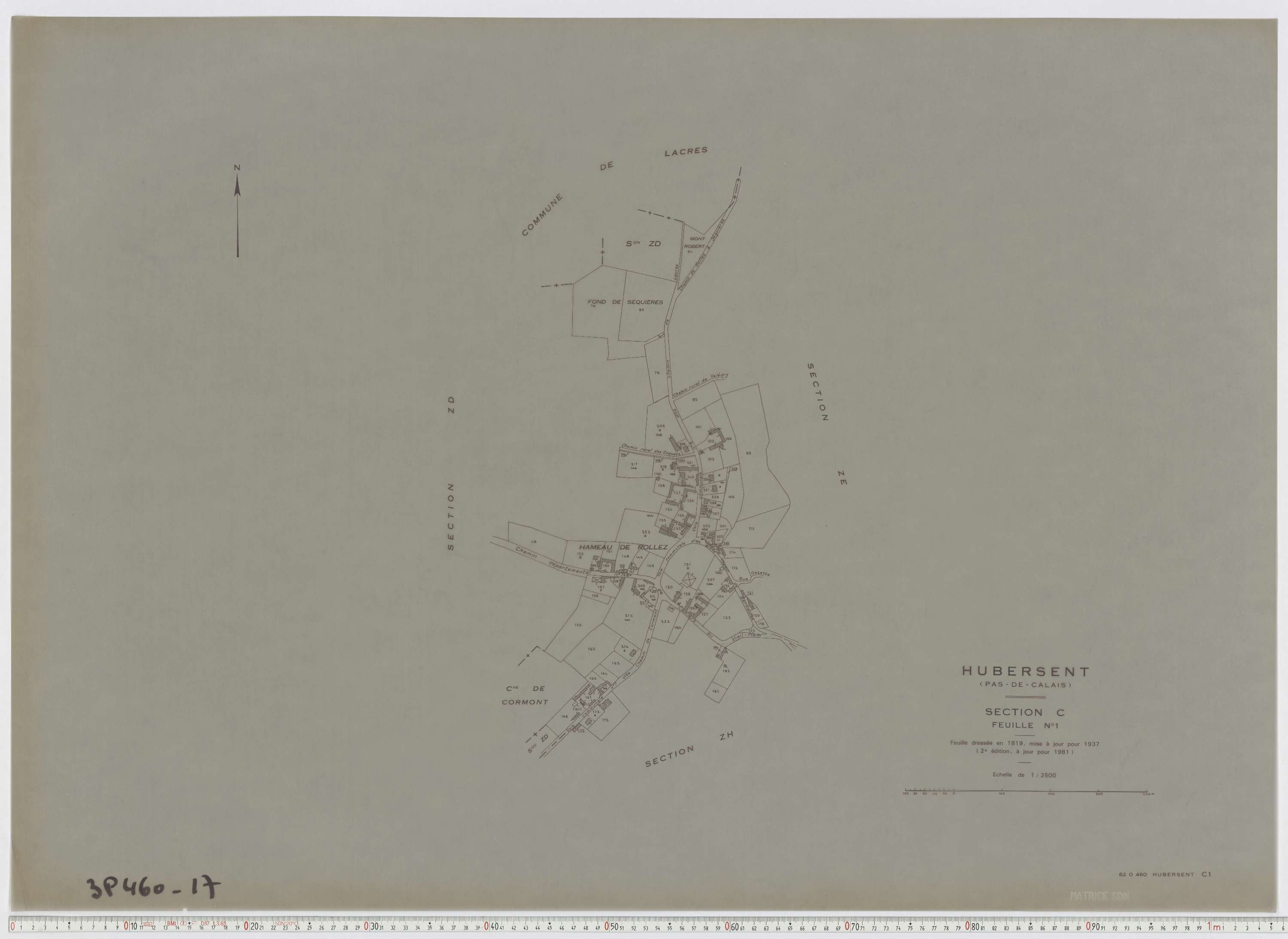 Hubersent - Section C, feuille 1.