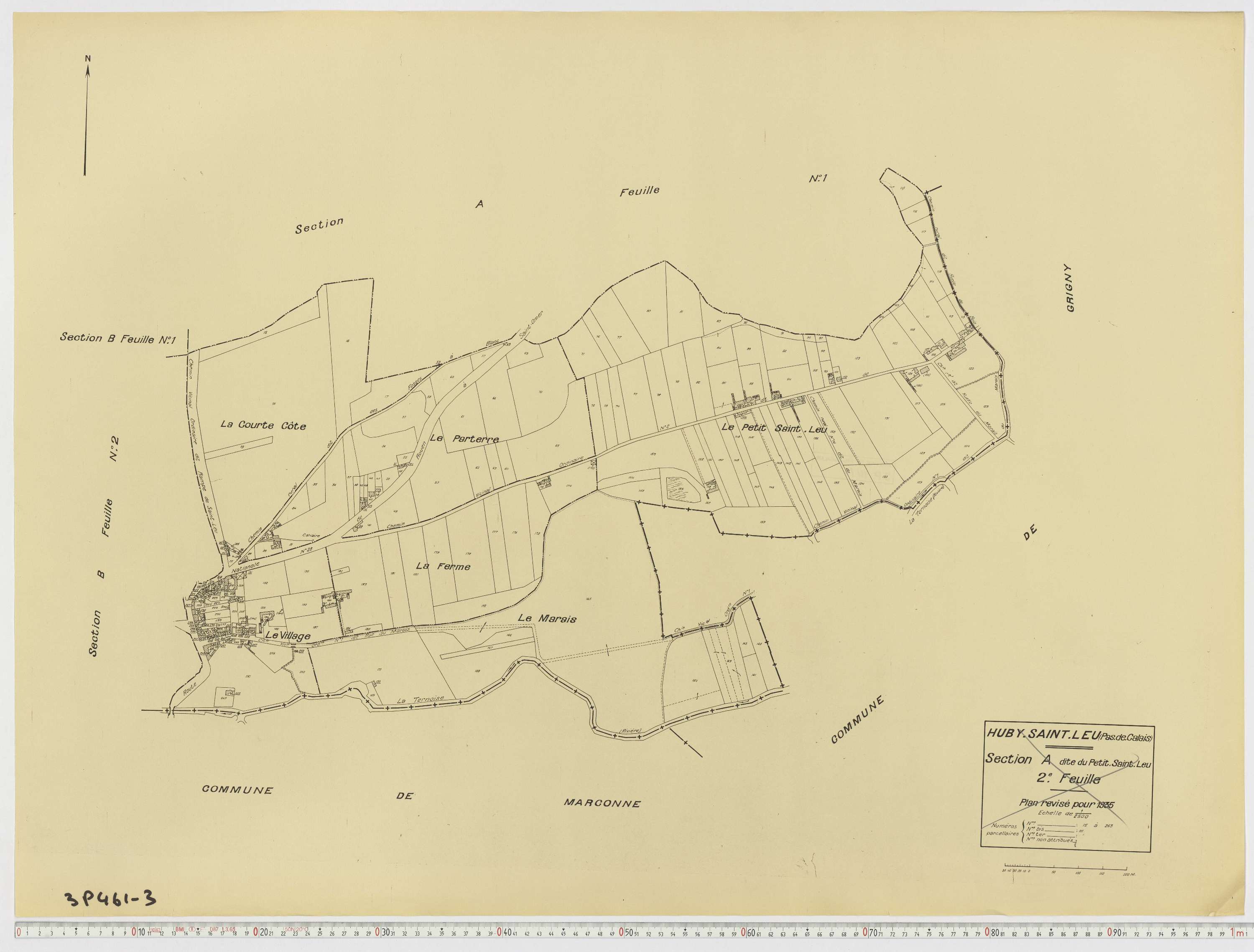 Huby-Saint-Leu - Section A, feuille 2.