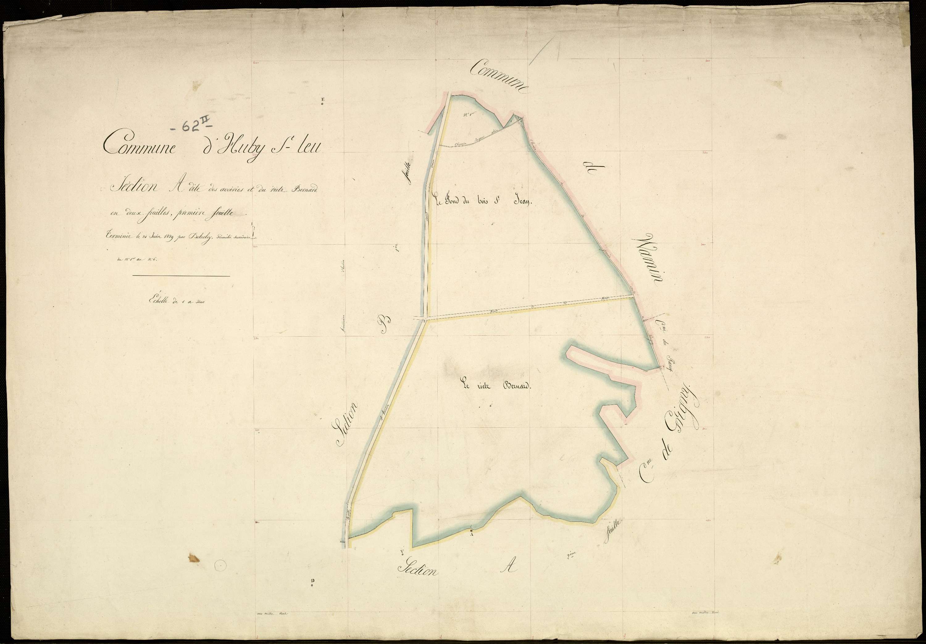 Huby-Saint-Leu - Section A, 1re feuille