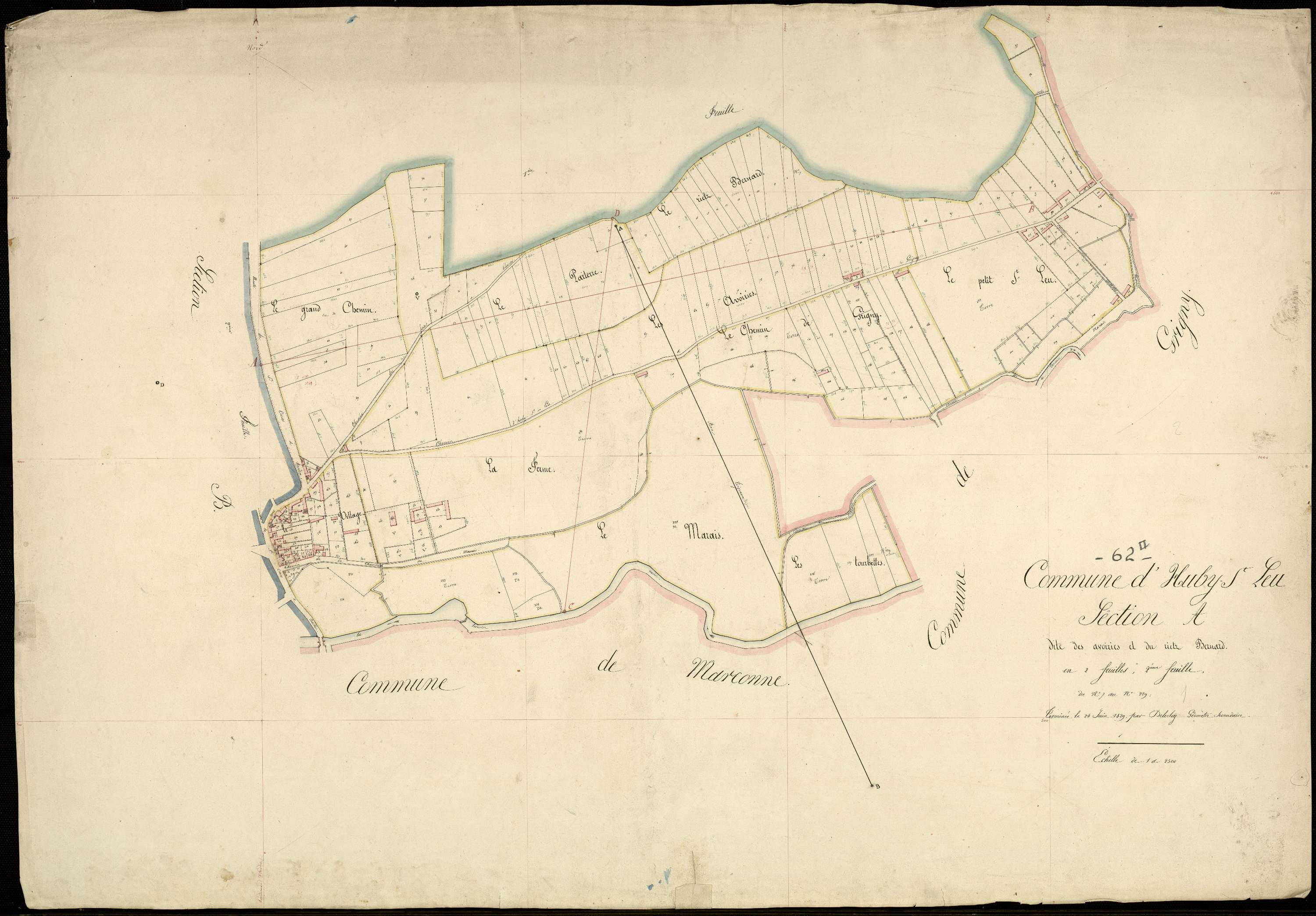Huby-Saint-Leu - Section A, 2e feuille