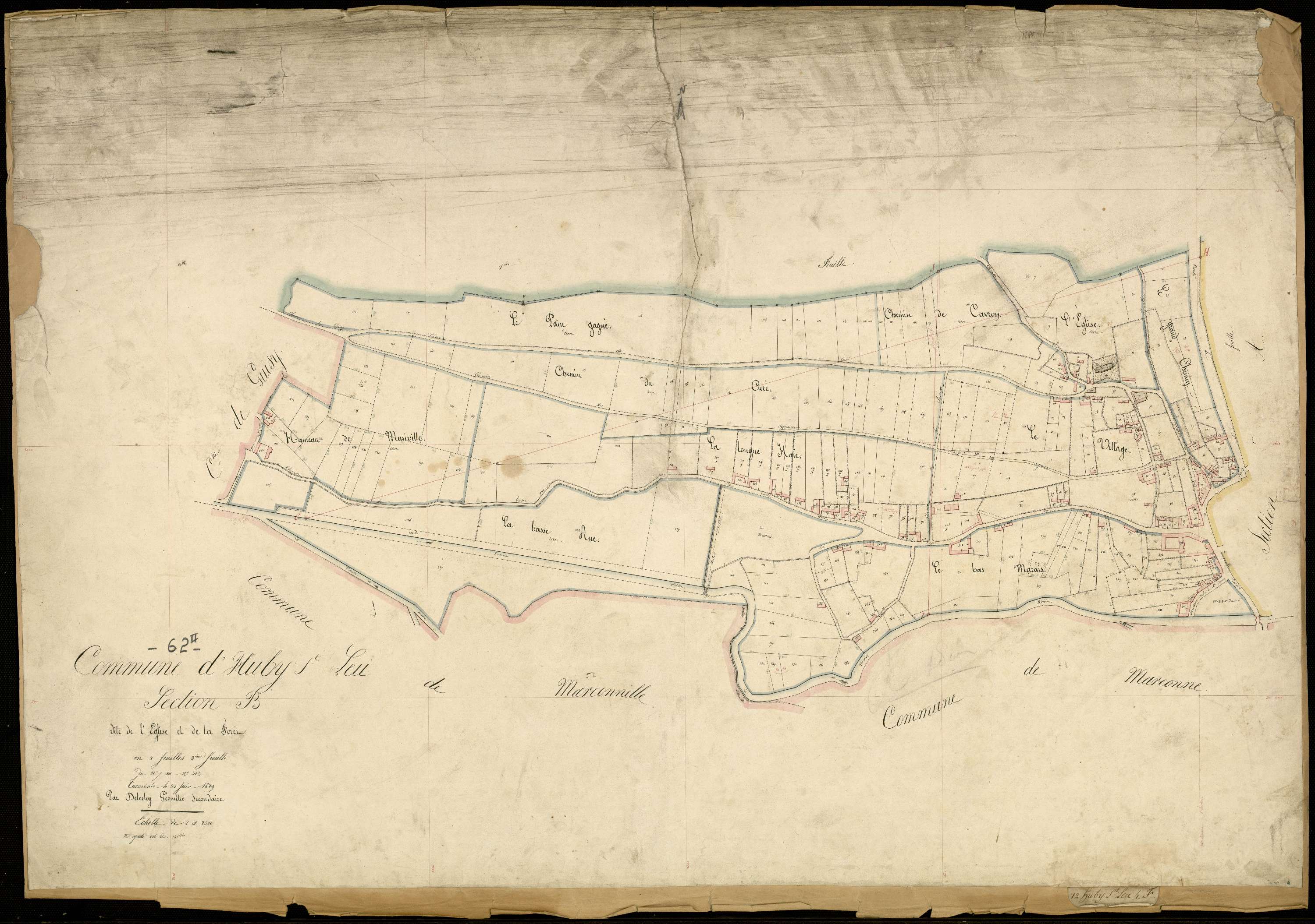 Huby-Saint-Leu - Section B, 2e feuille