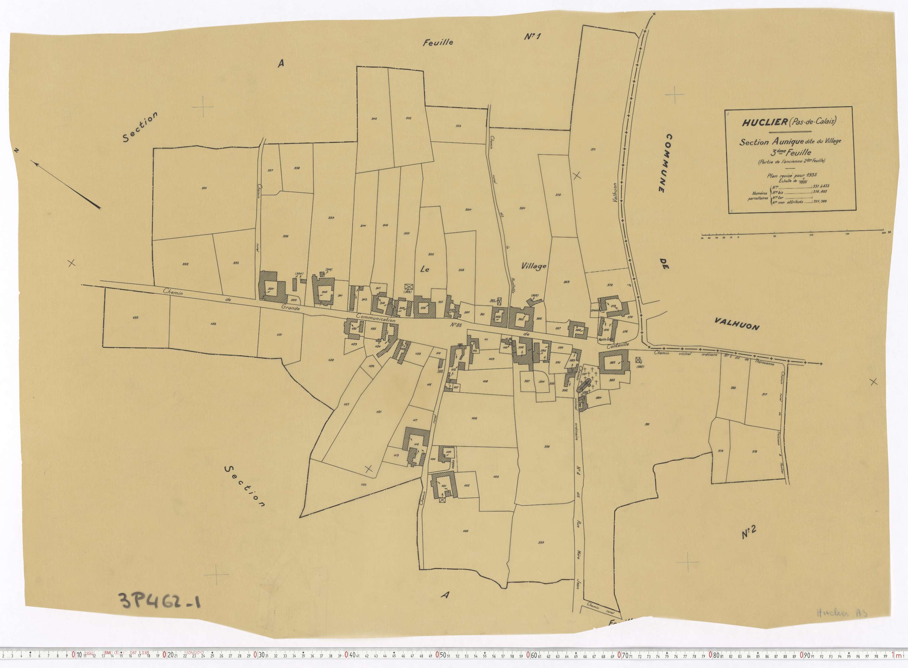 Huclier - Section A, feuille 3.