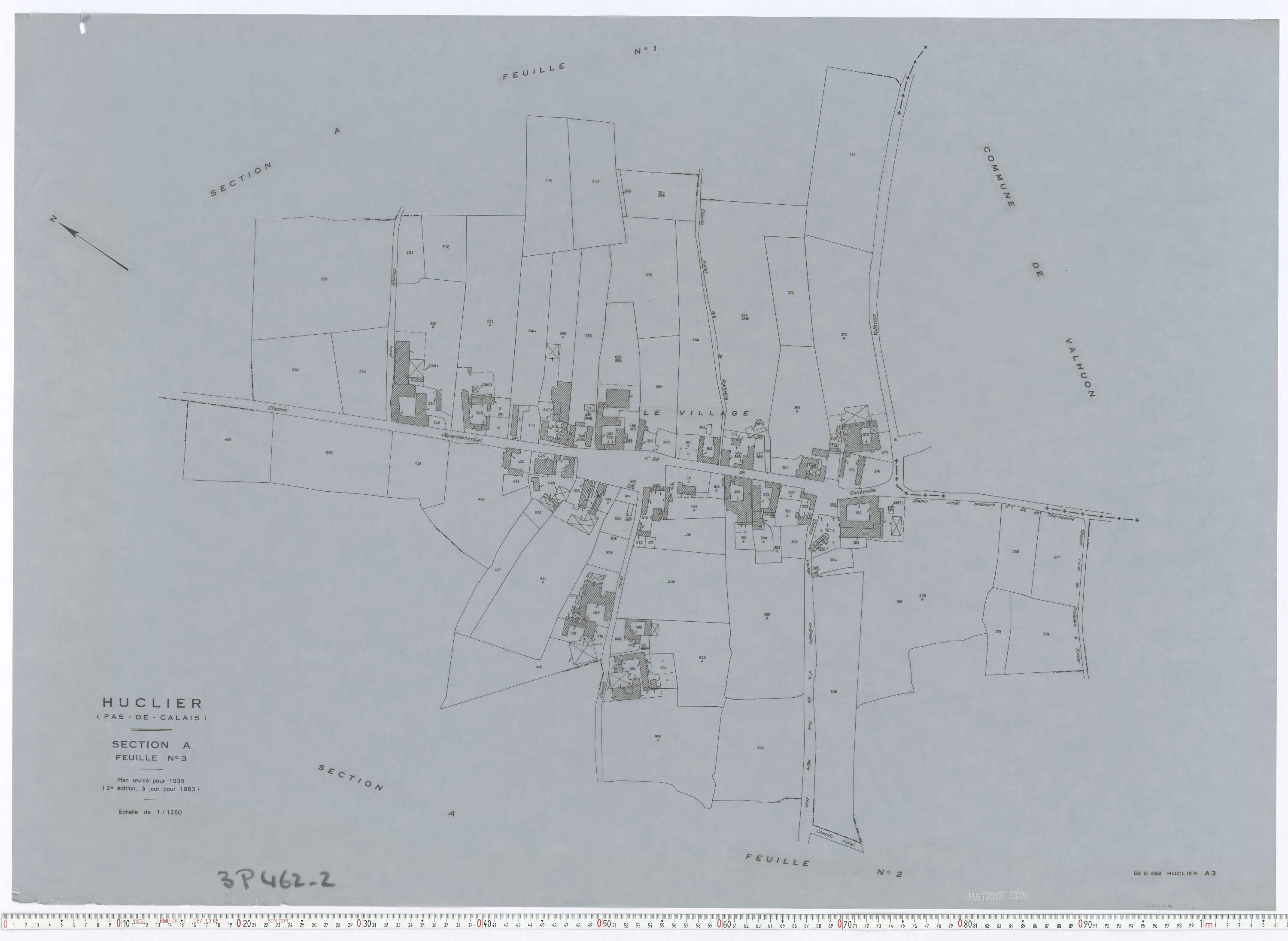 Huclier - Section A, feuille 3.