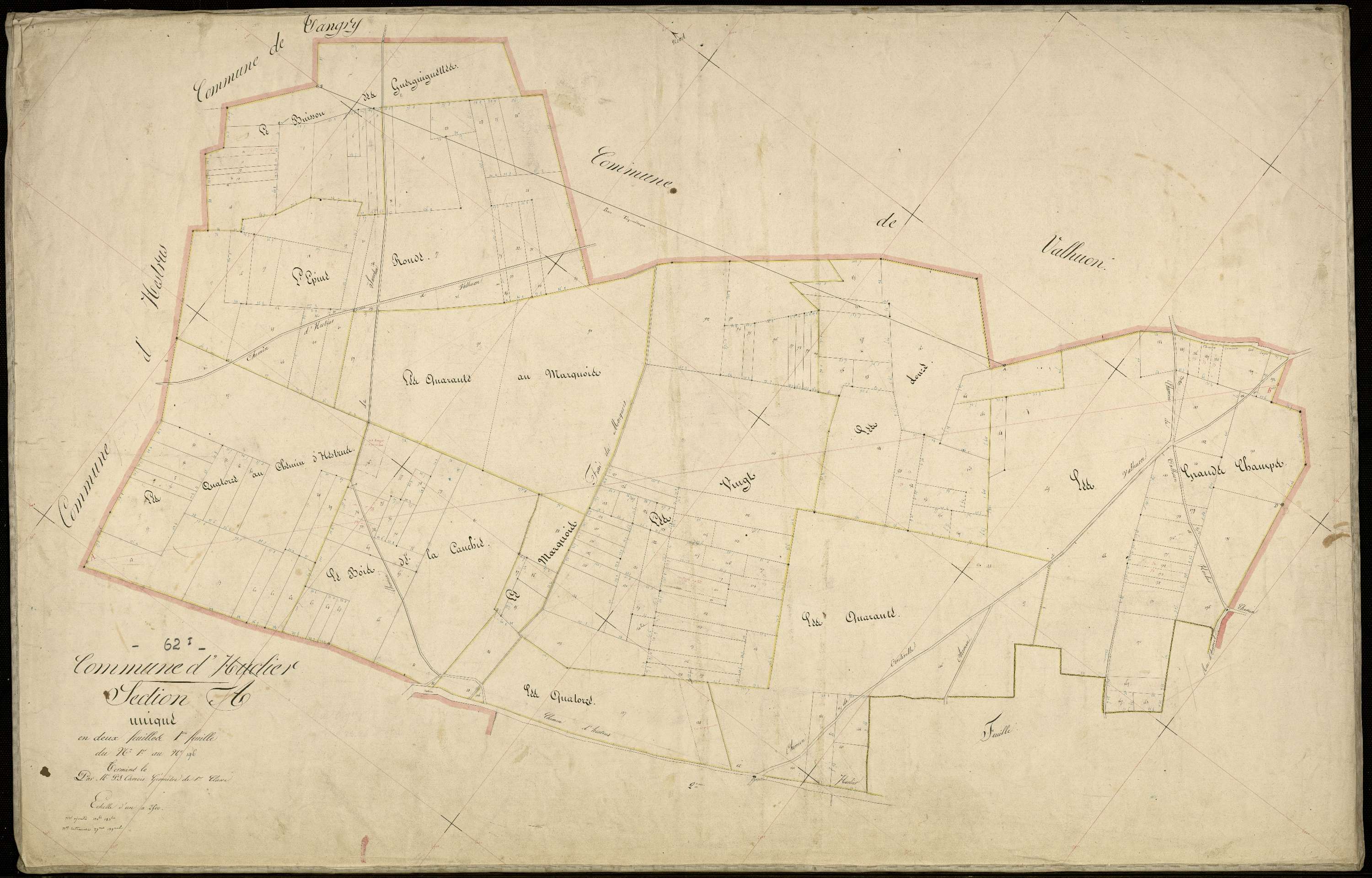 Huclier - Section A, 1re feuille