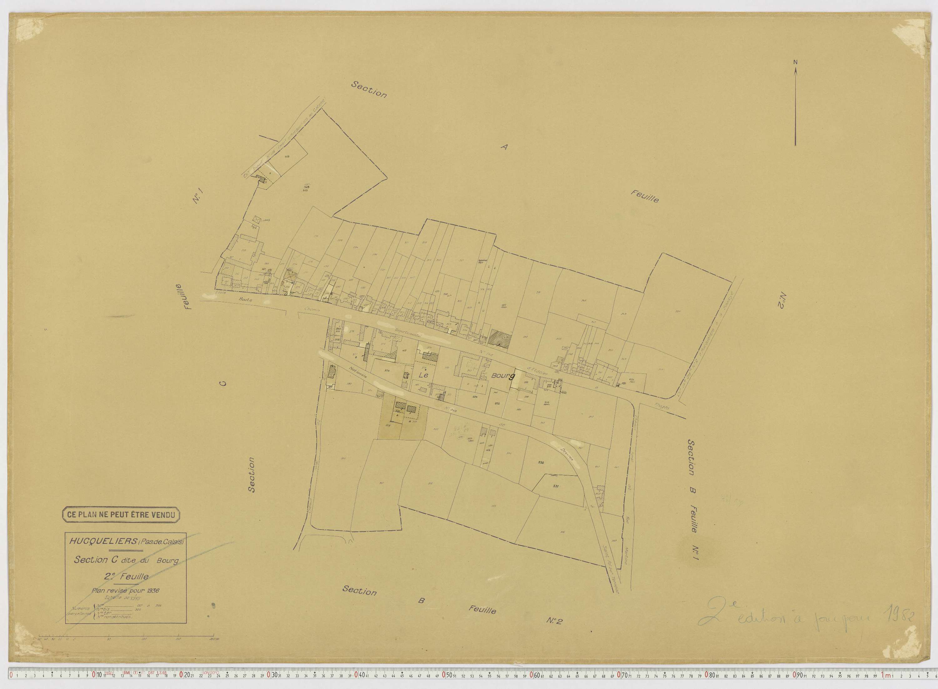 Hucqueliers - Section C, feuille 2.