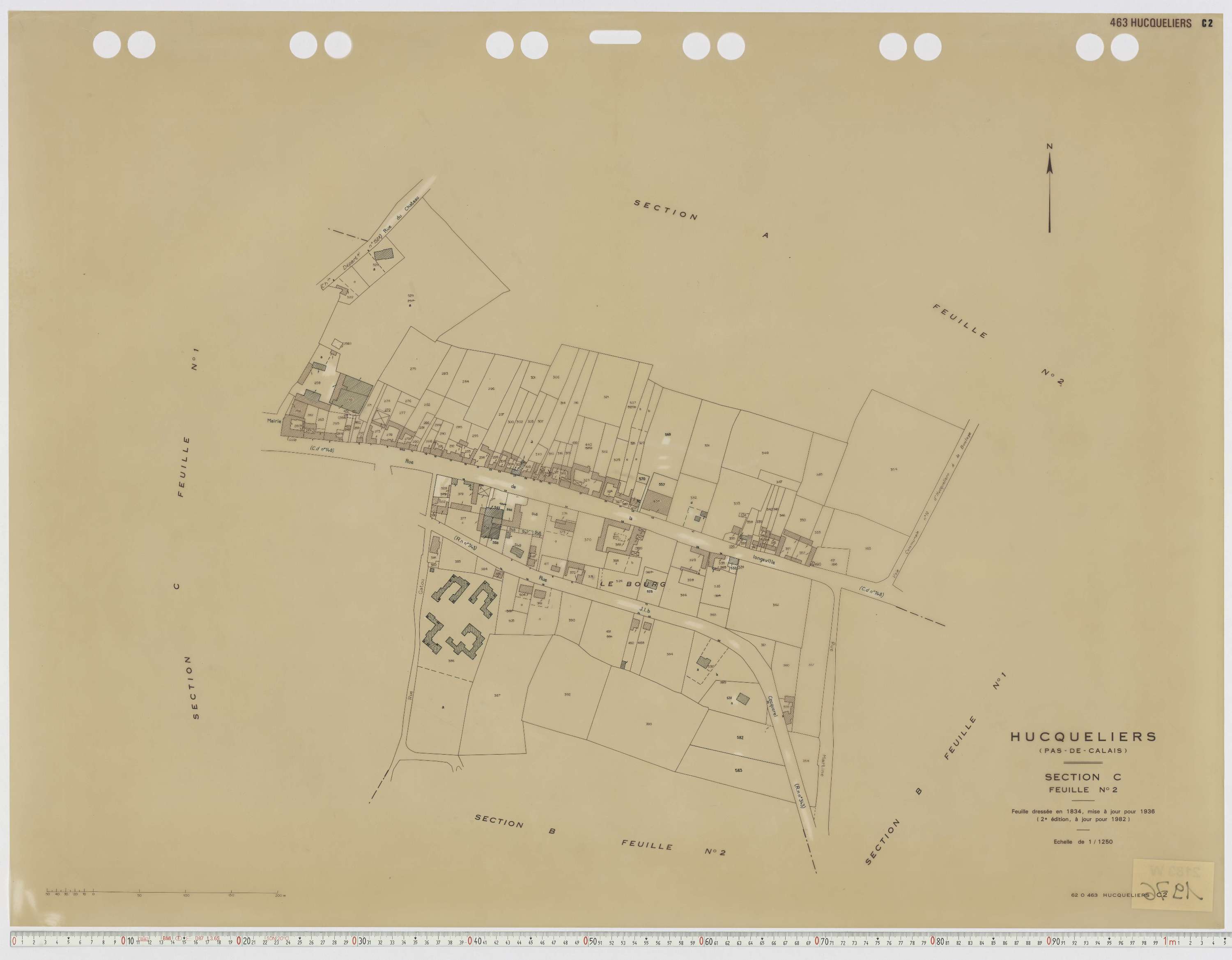 Hucqueliers - Section C, feuille 2.