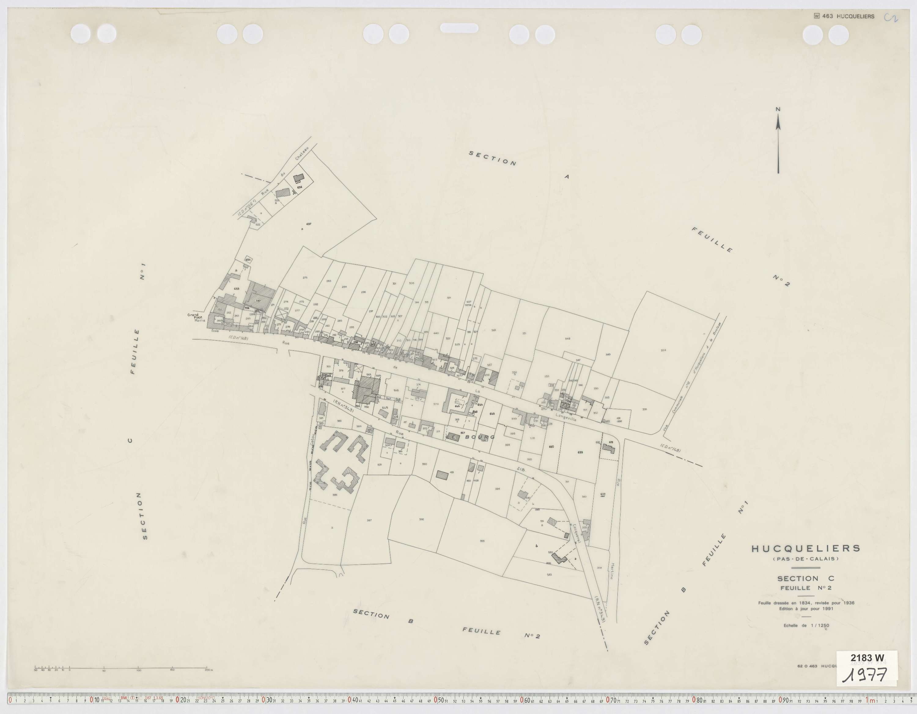 Hucqueliers - Section C, feuille 2.