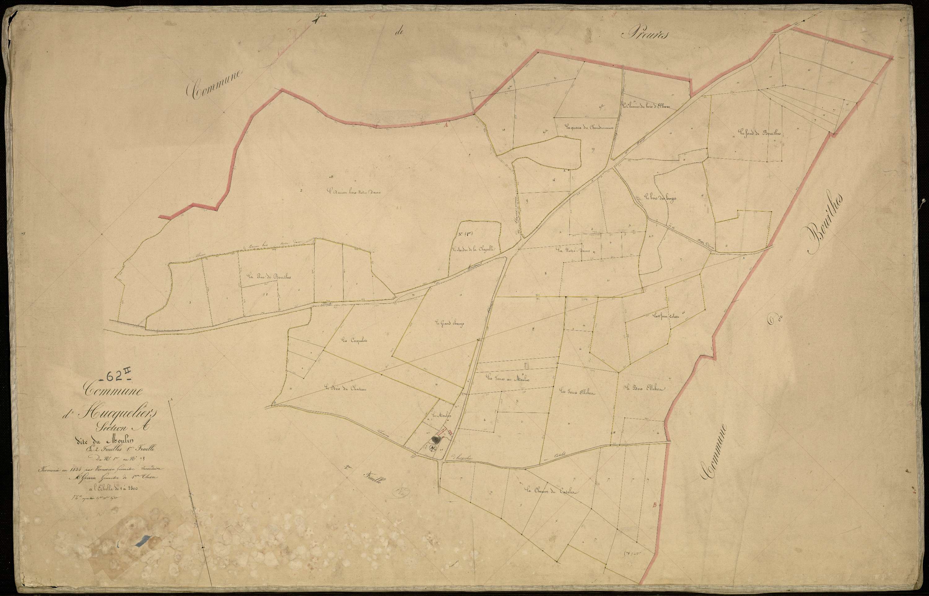 Hucqueliers - Section A, 1re feuille