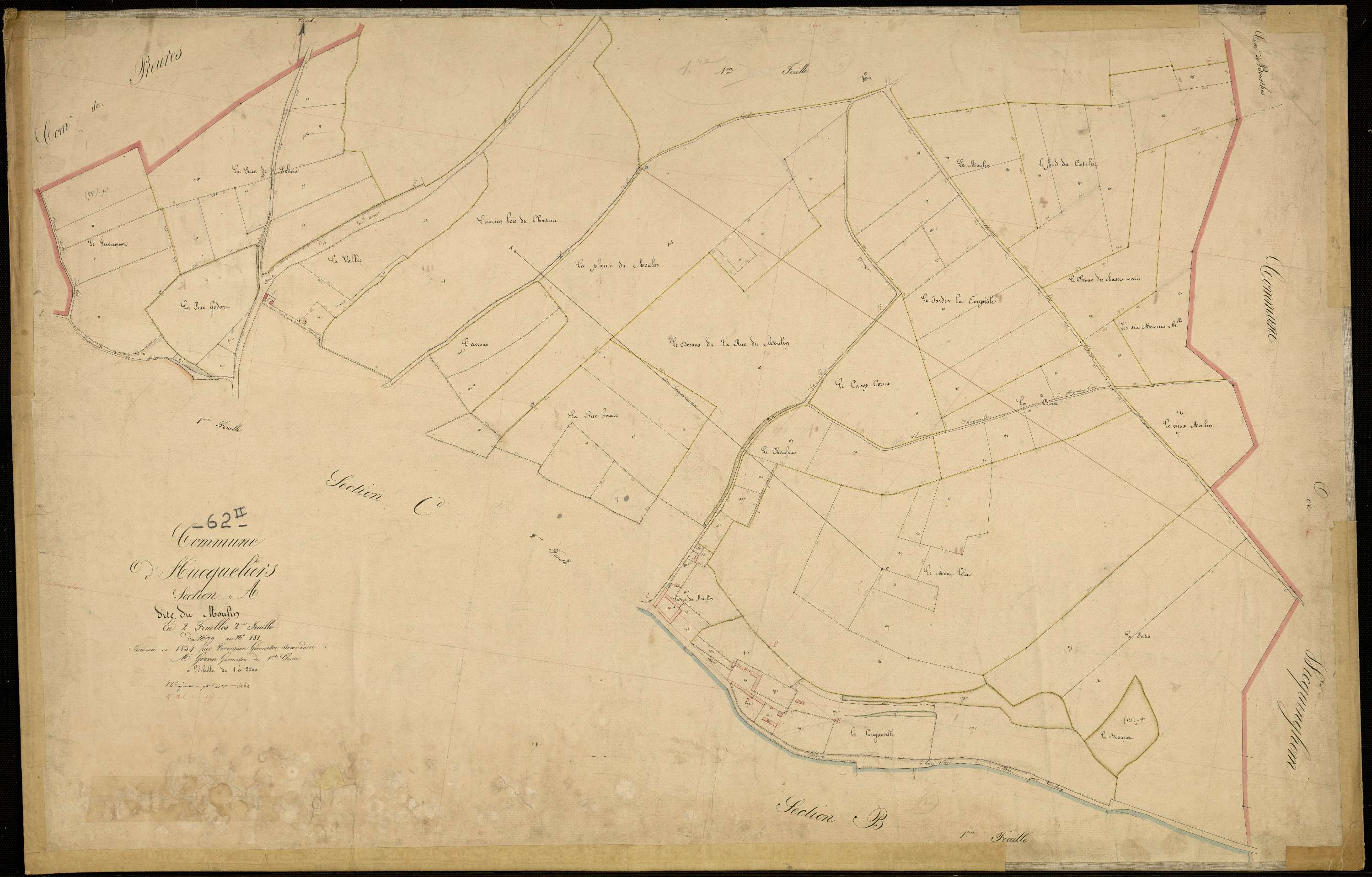 Hucqueliers - Section A, 2e feuille