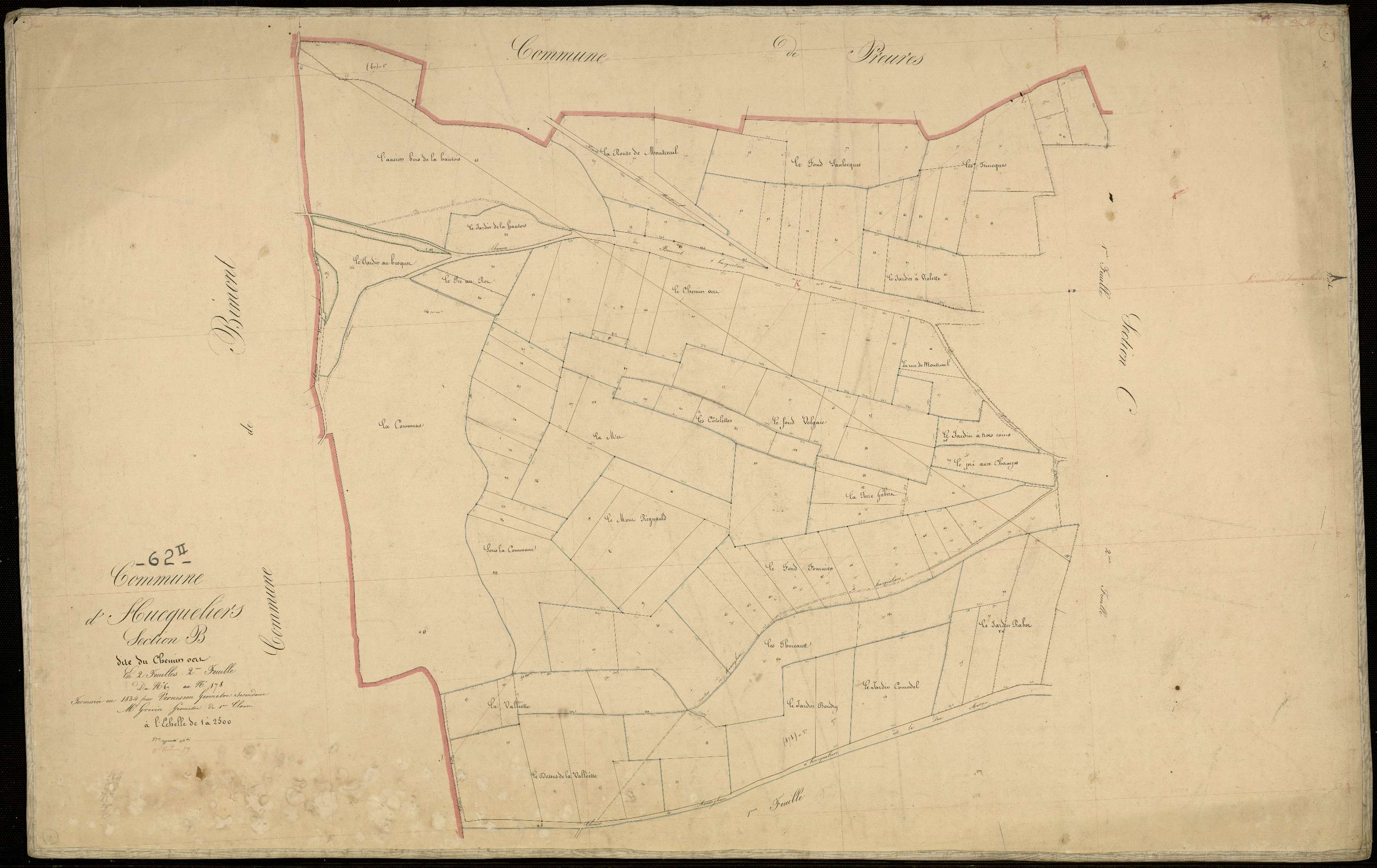 Hucqueliers - Section B, 2e feuille