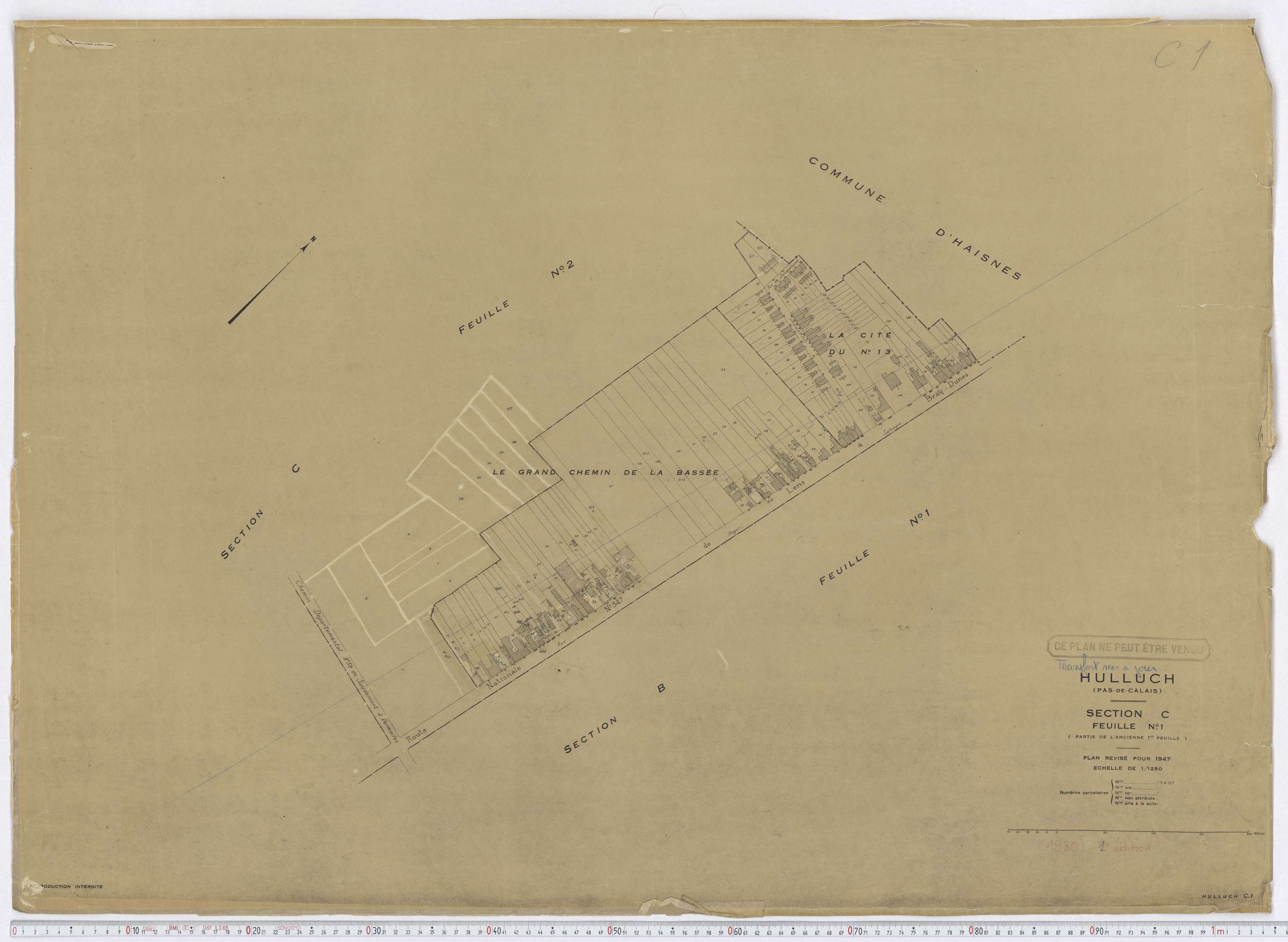 Hulluch - Section C, feuille 1.
