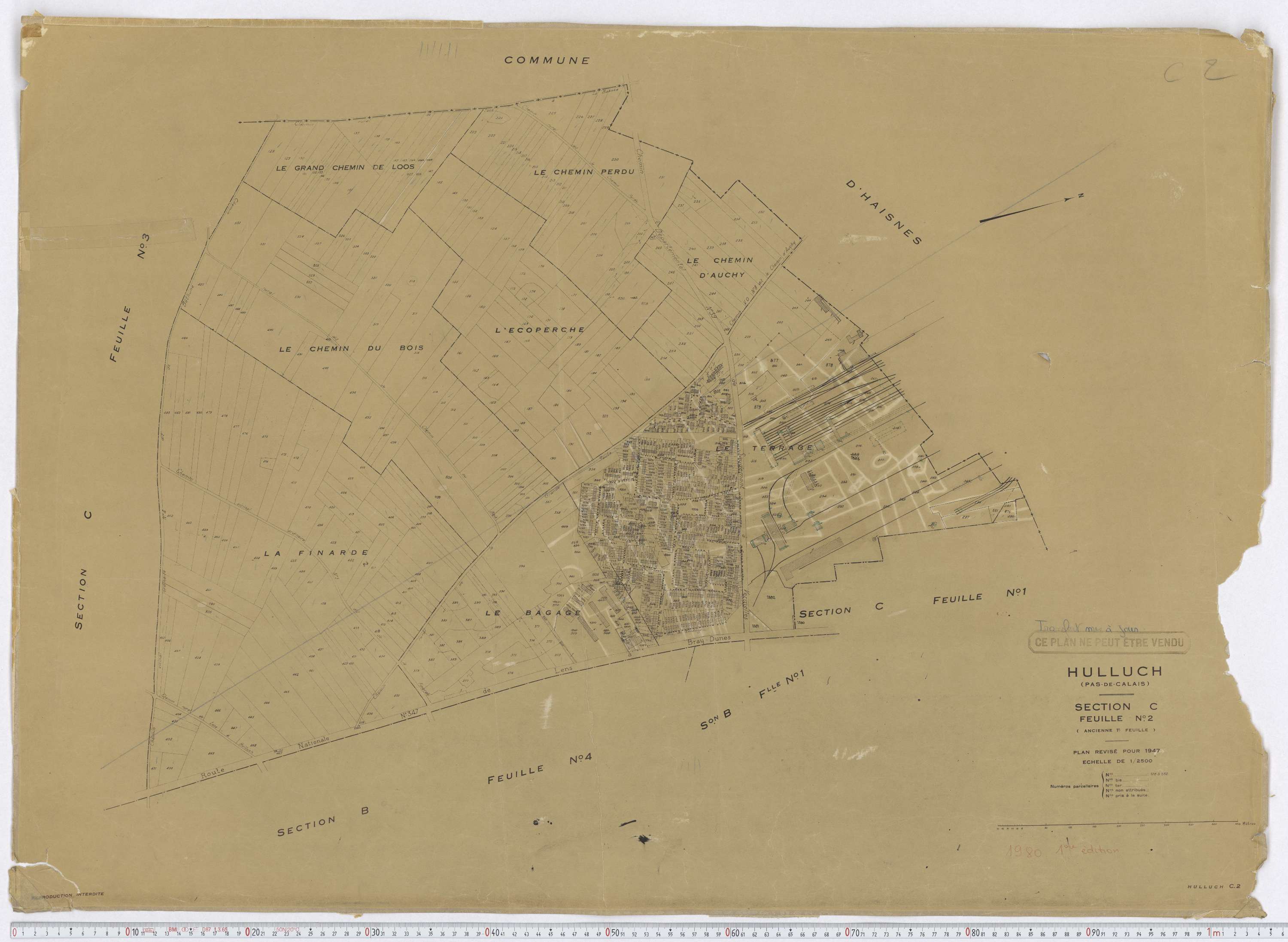 Hulluch - Section C, feuille 2.