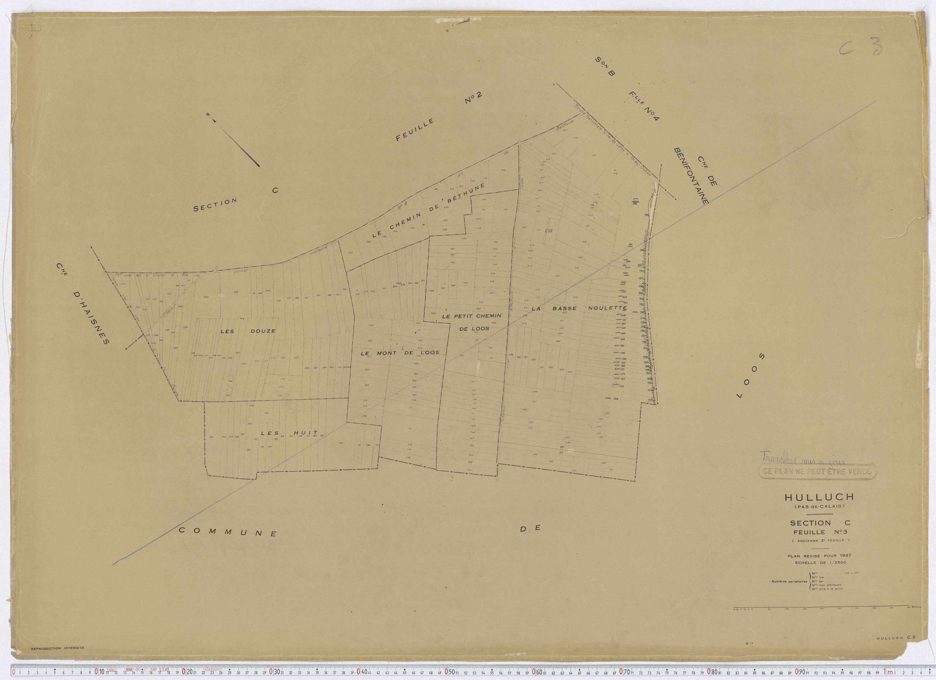 Hulluch - Section C, feuille 3.