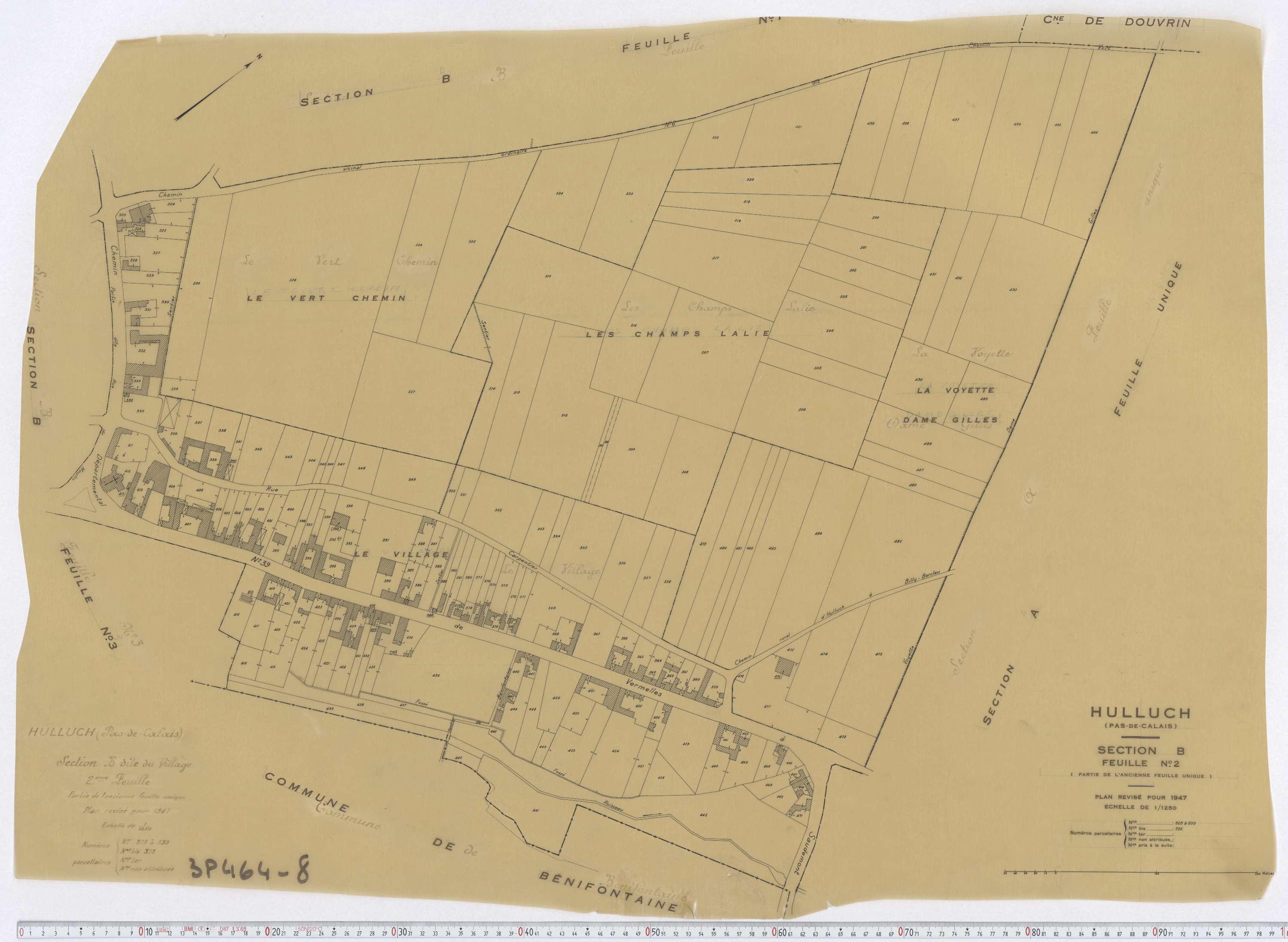 Hulluch - Section B, feuille 2.