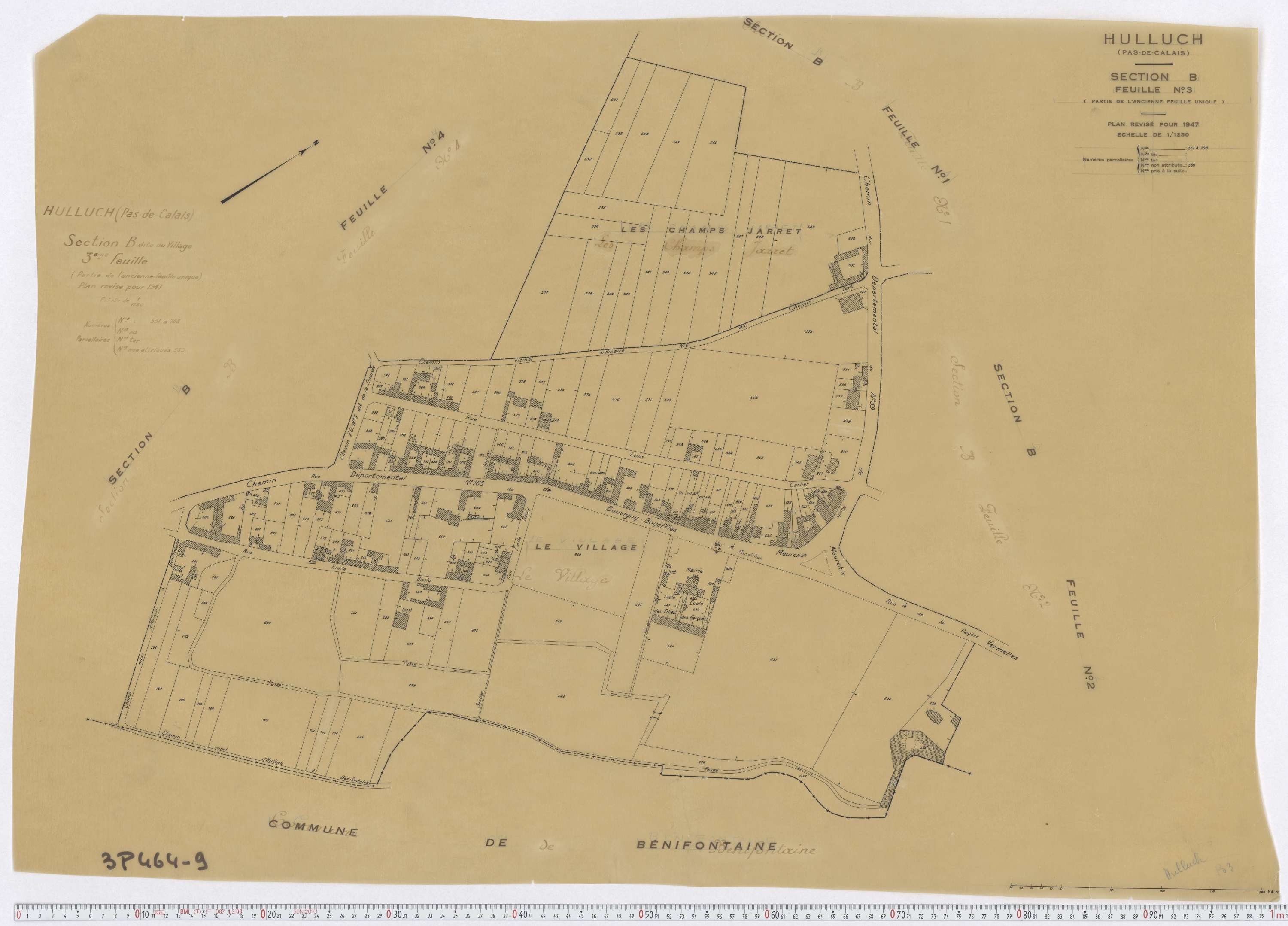 Hulluch - Section B, feuille 3.