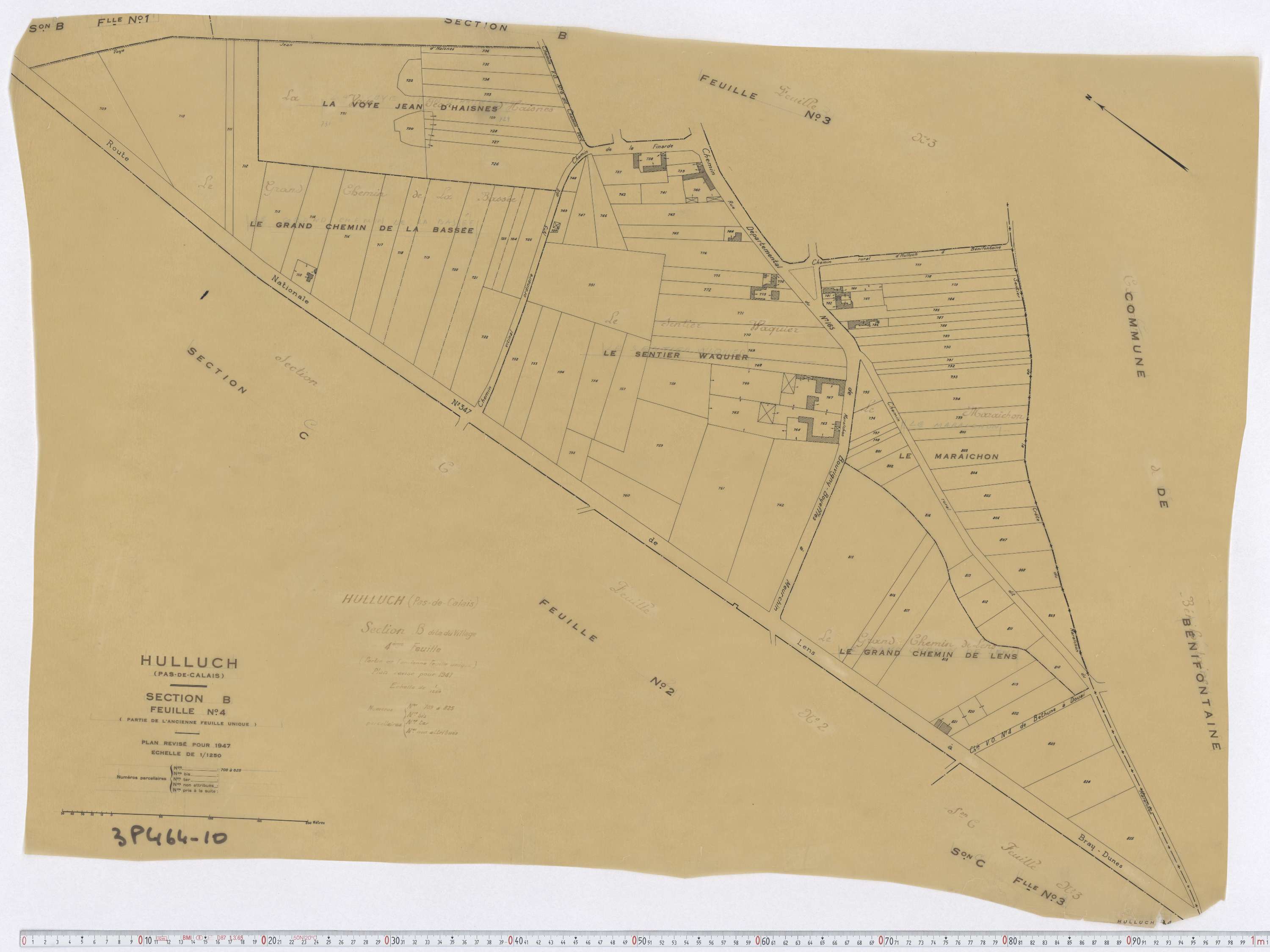 Hulluch - Section B, feuille 4.