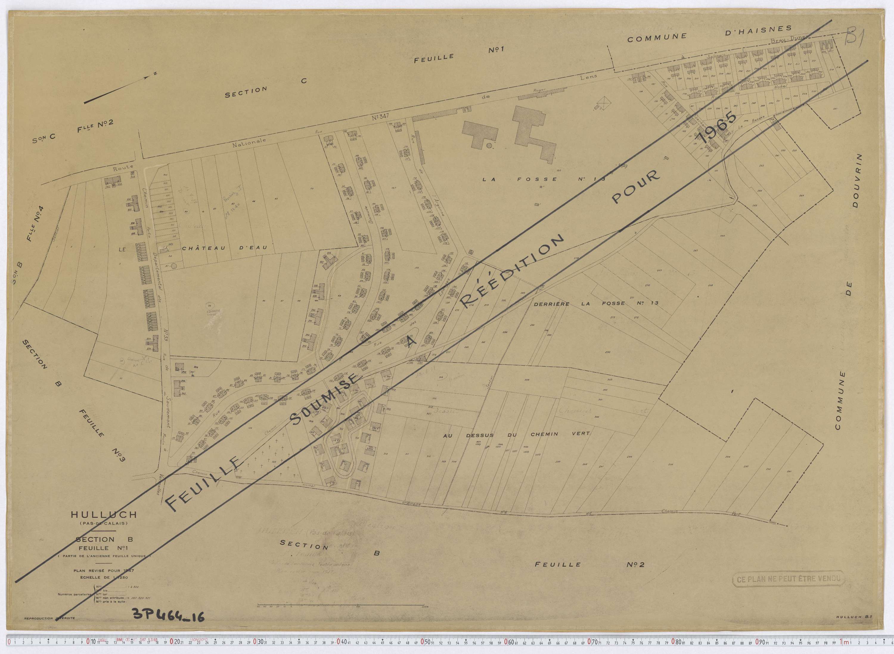 Hulluch - Section B, feuille 1.