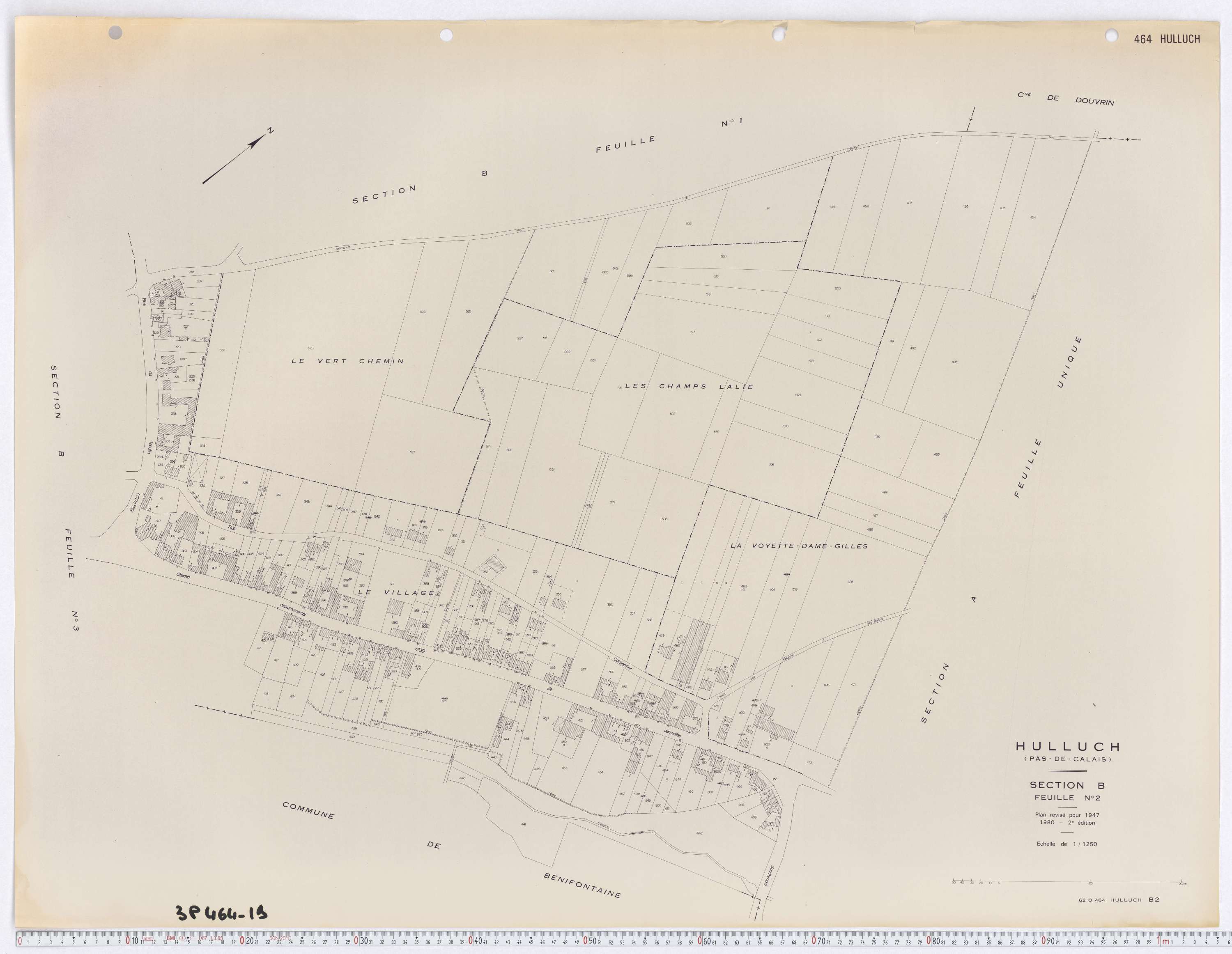 Hulluch - Section B, feuille 2.