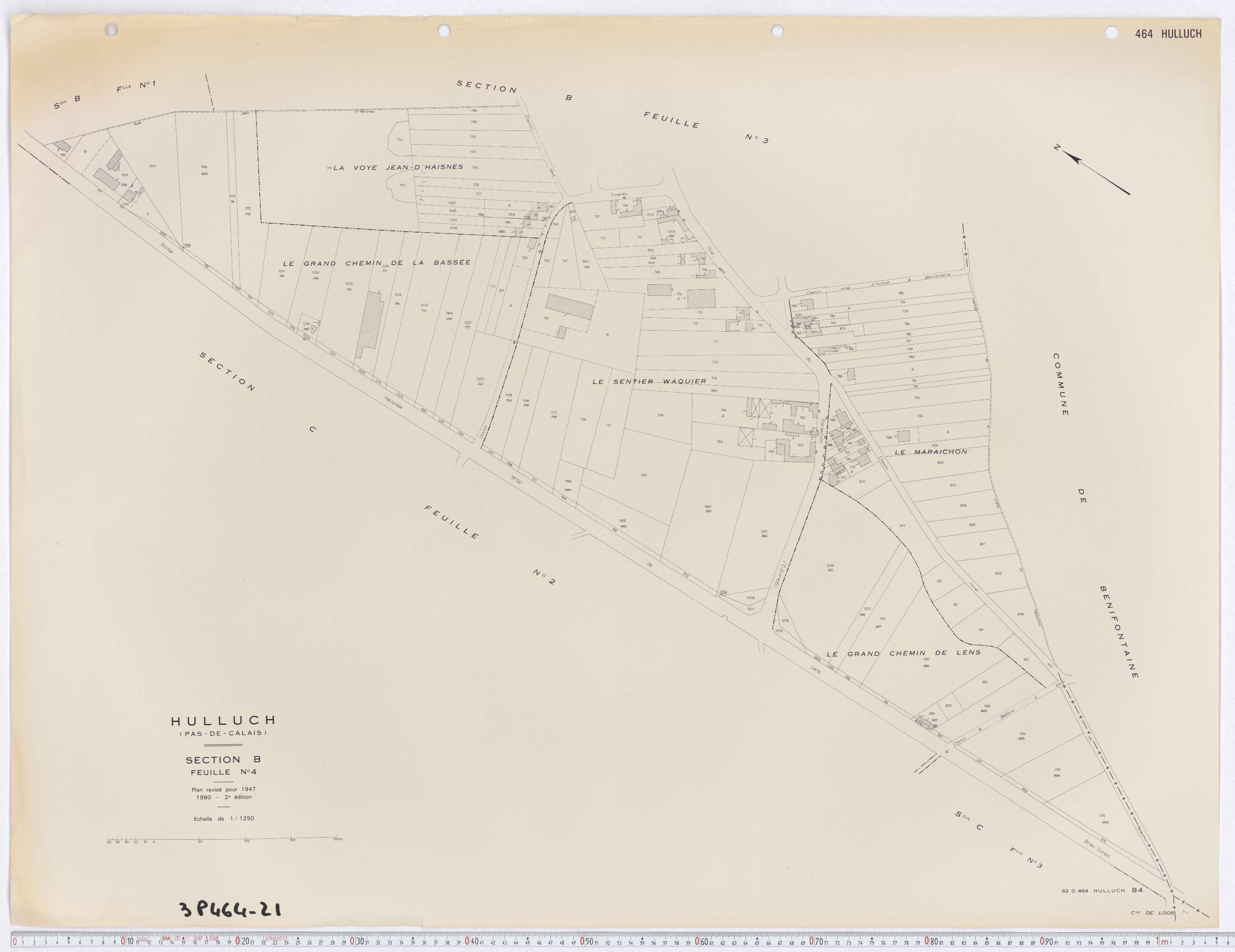 Hulluch - Section B, feuille 4.