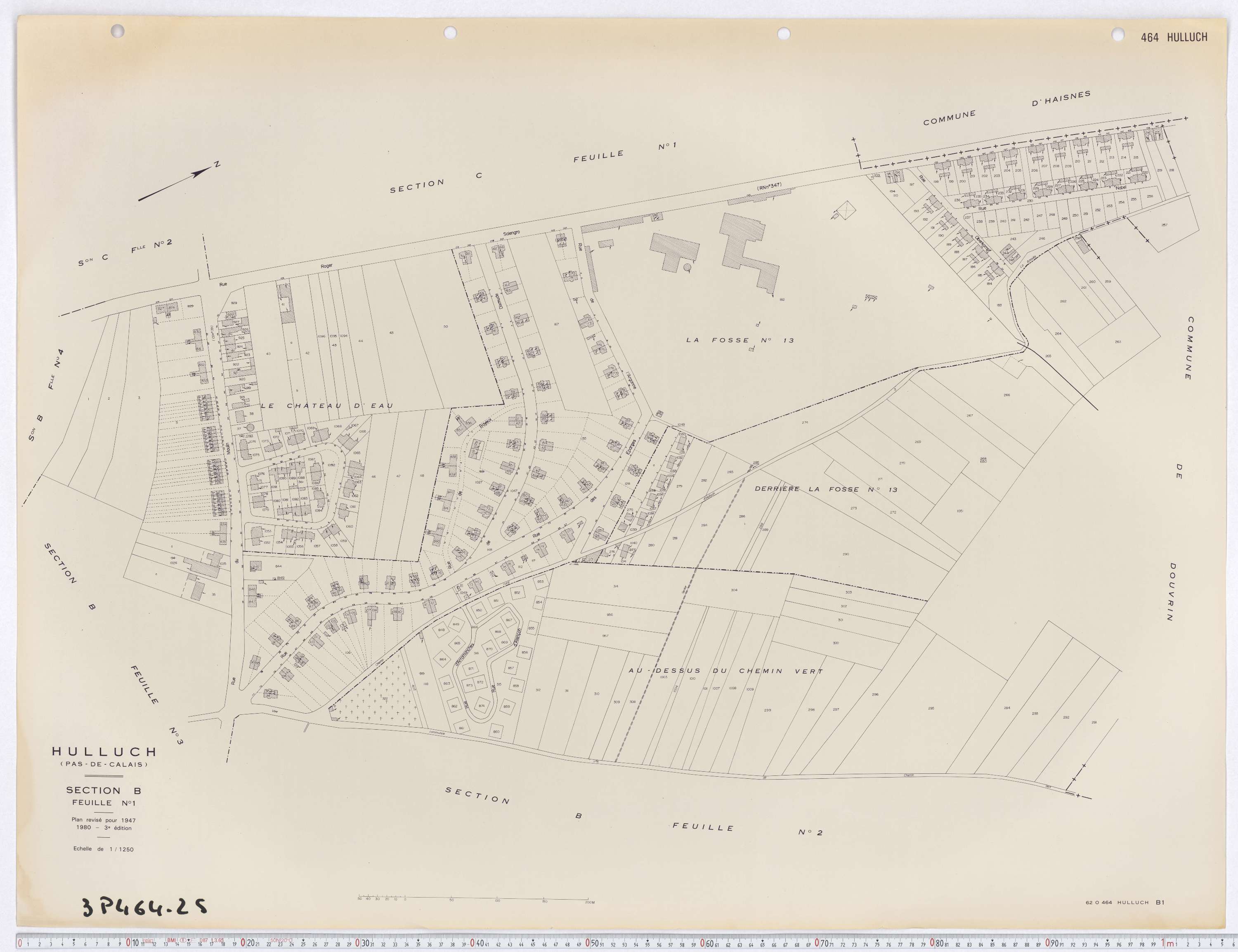 Hulluch - Section B, feuille 1.