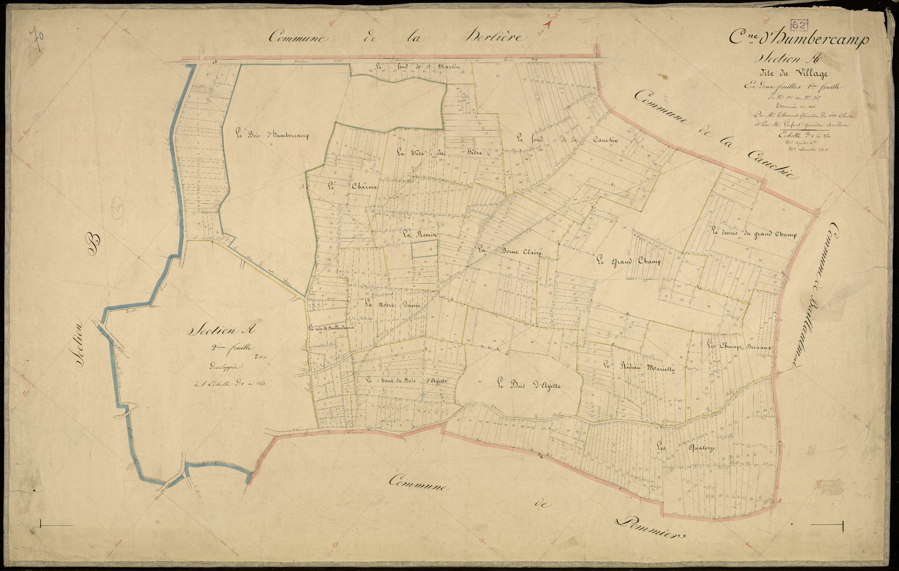 Humbercamps - Section A, 1re feuille