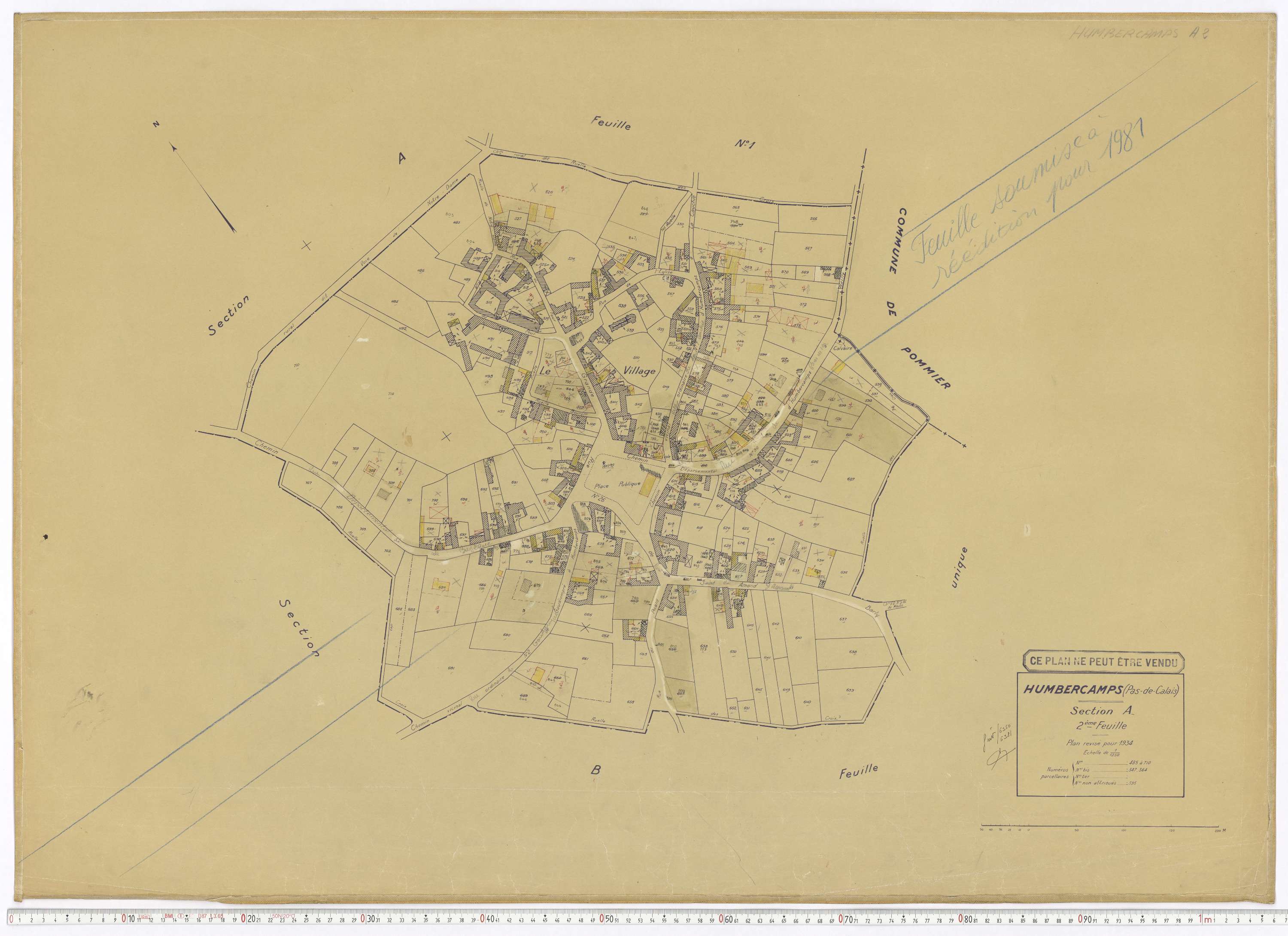 Humbercamps - Section A, feuille 2.