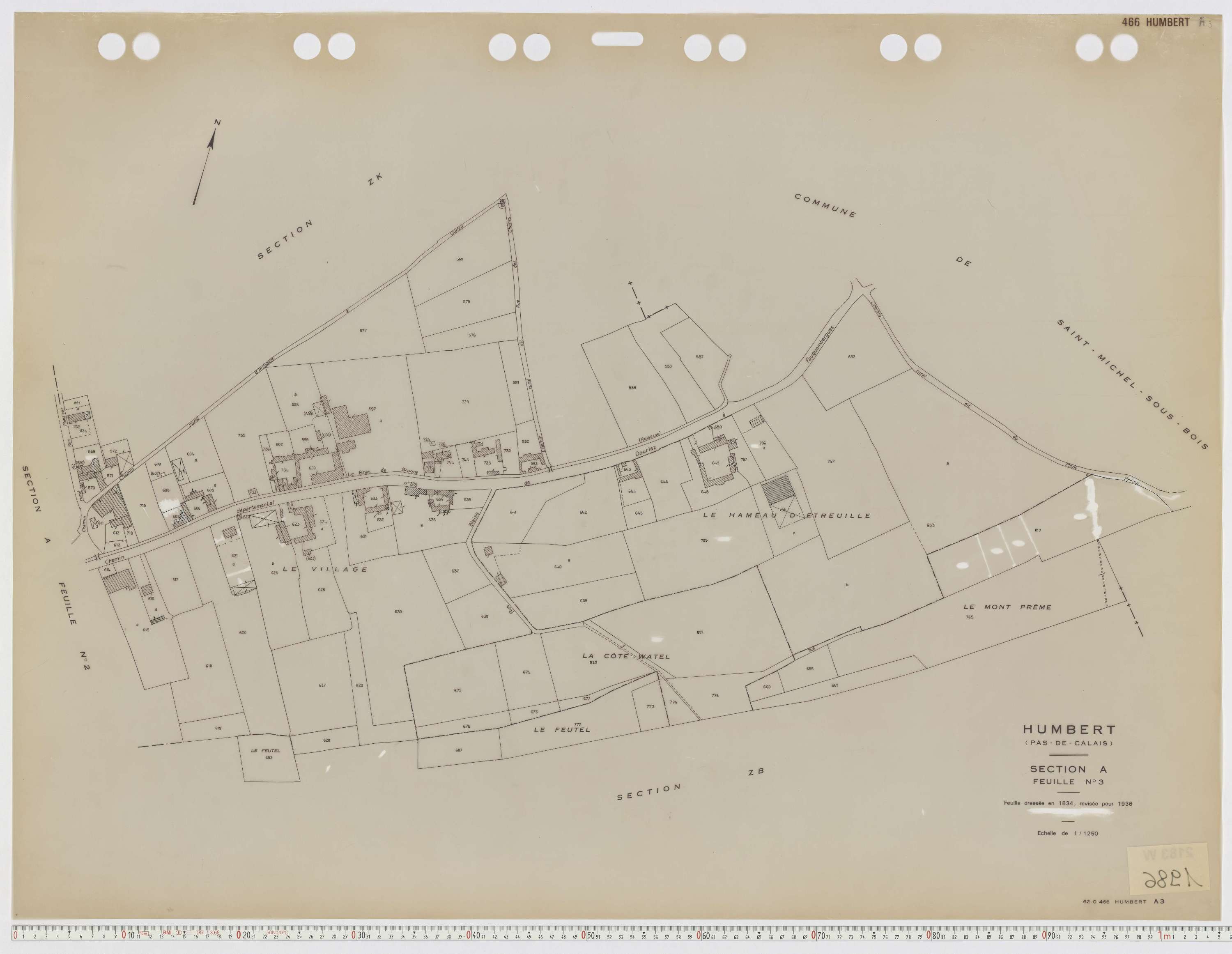 Humbert - Section A, feuille 3.