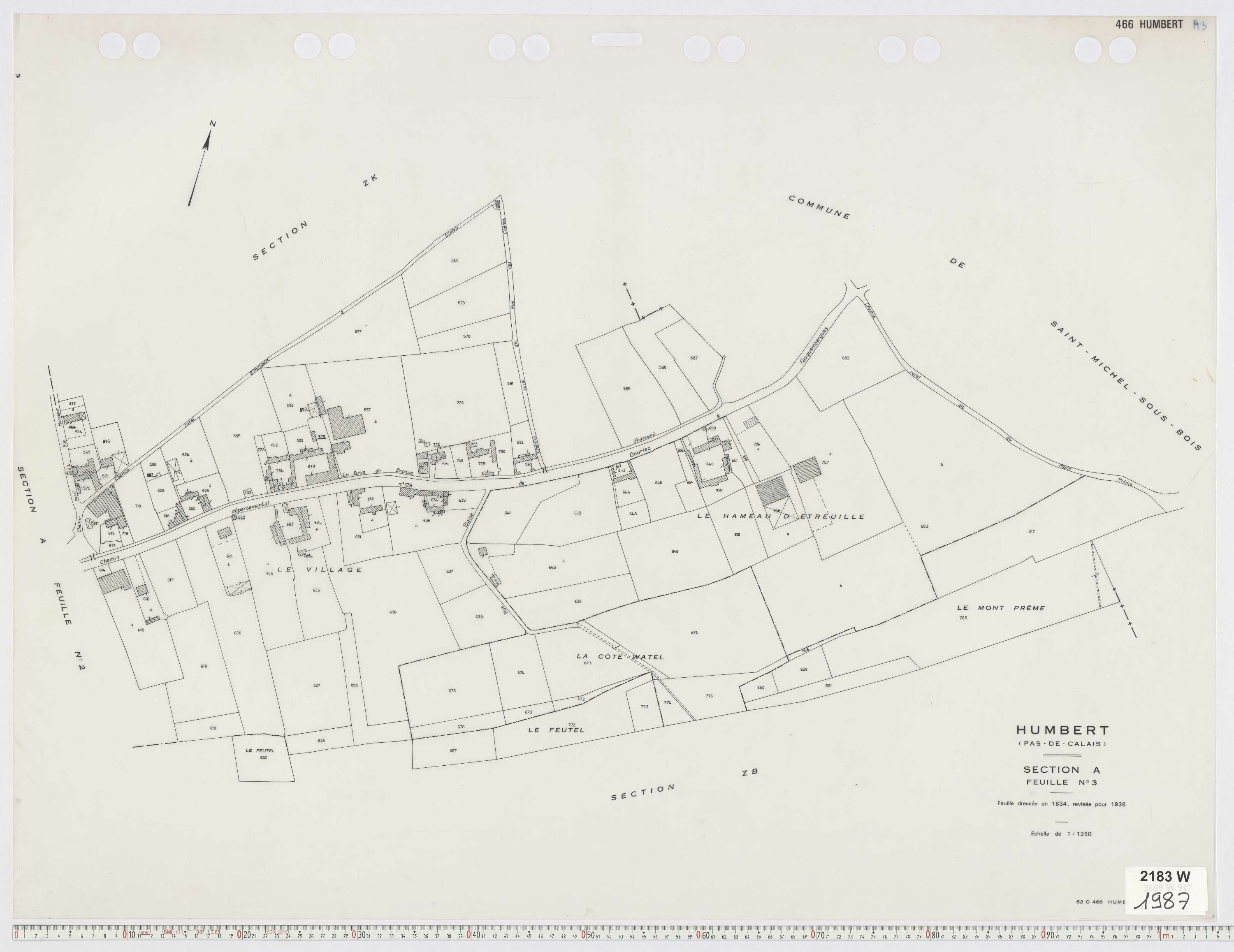 Humbert - Section A, feuille 3.