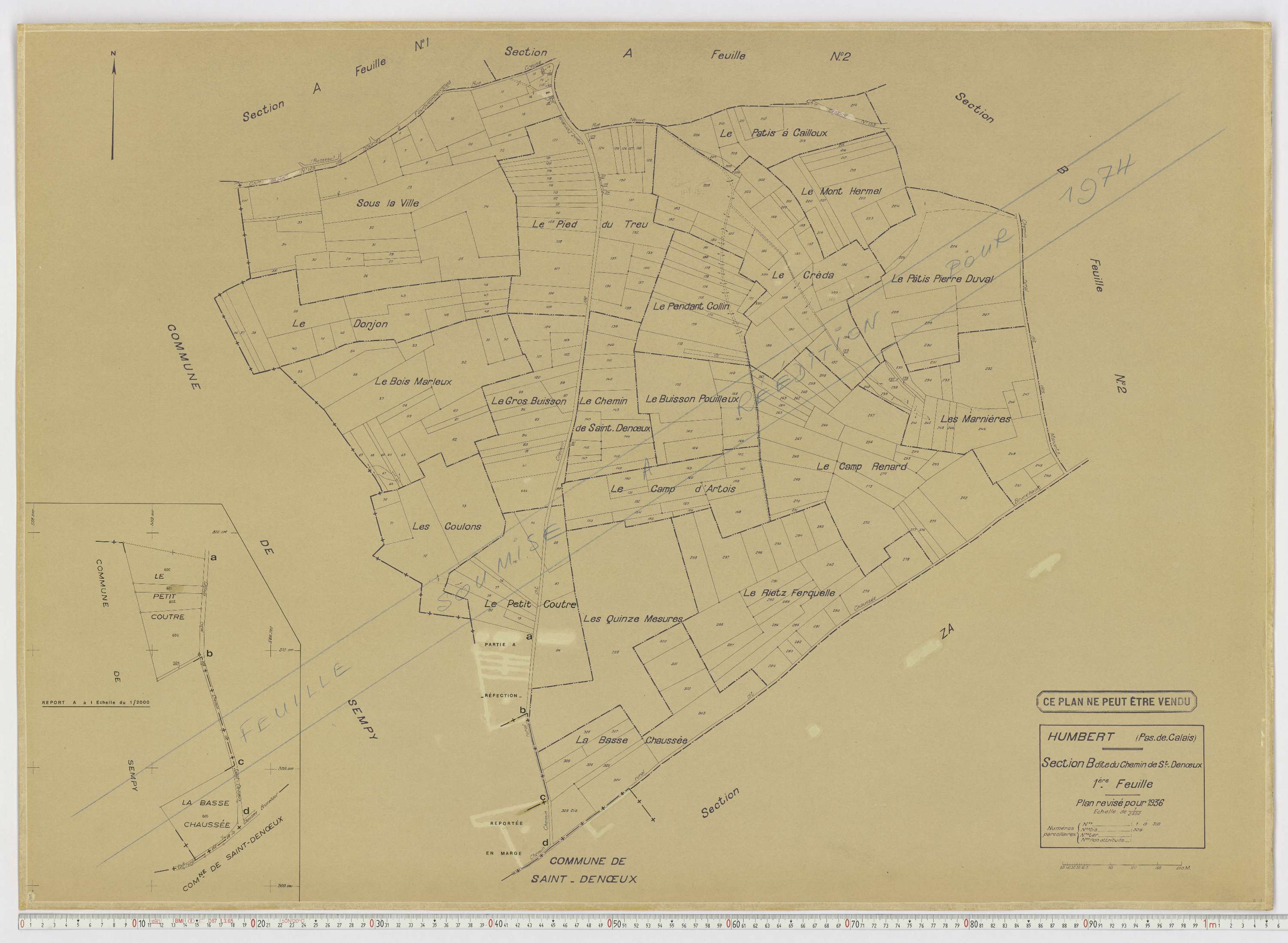 Humbert - Section B, feuille 1.