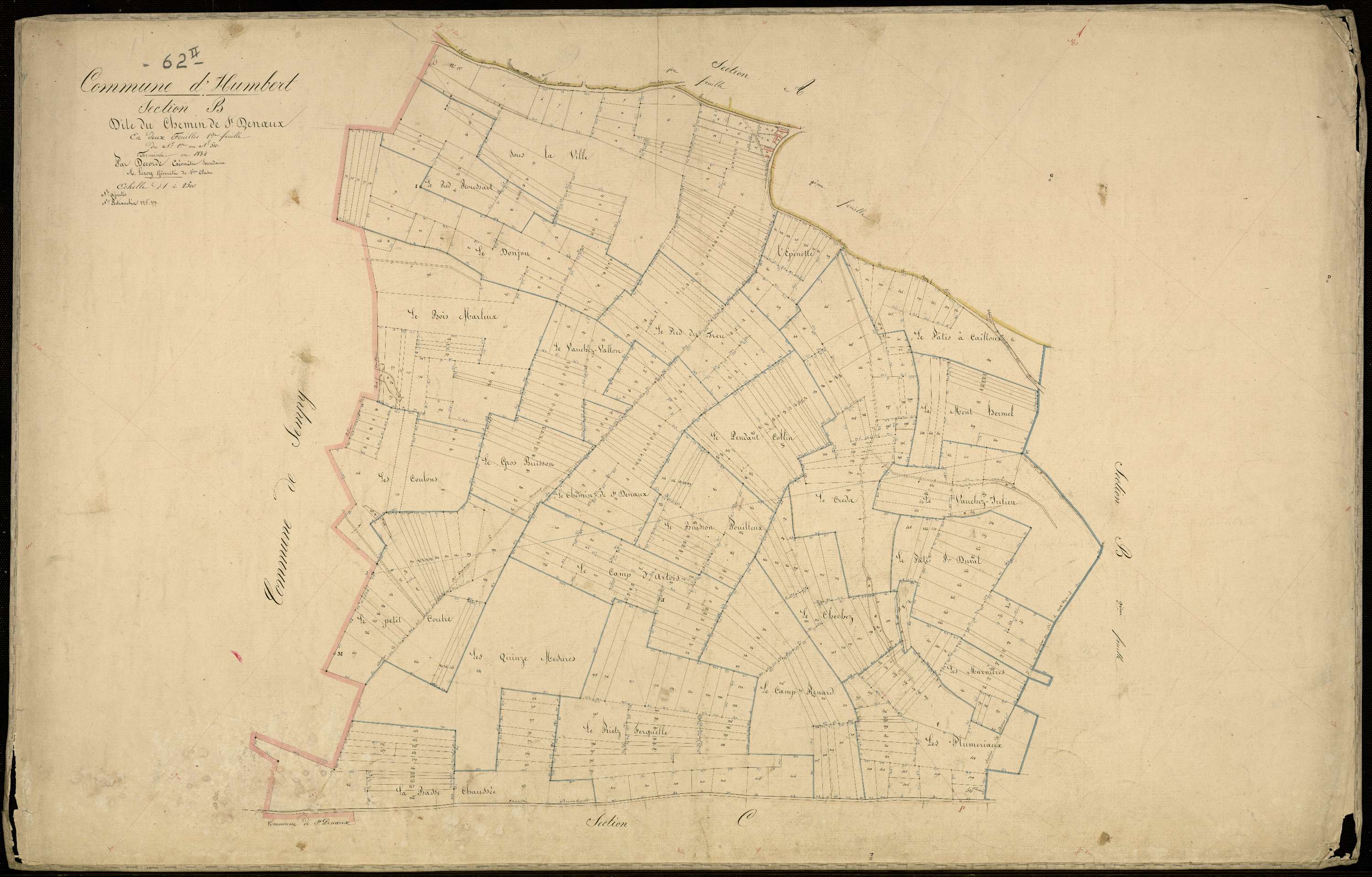 Humbert - Section B, 1re feuille