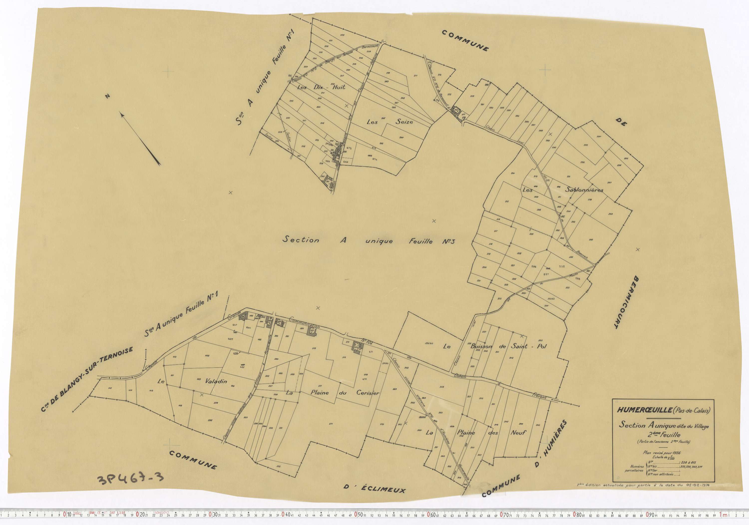 Humerœuille - Section A, feuille 2.