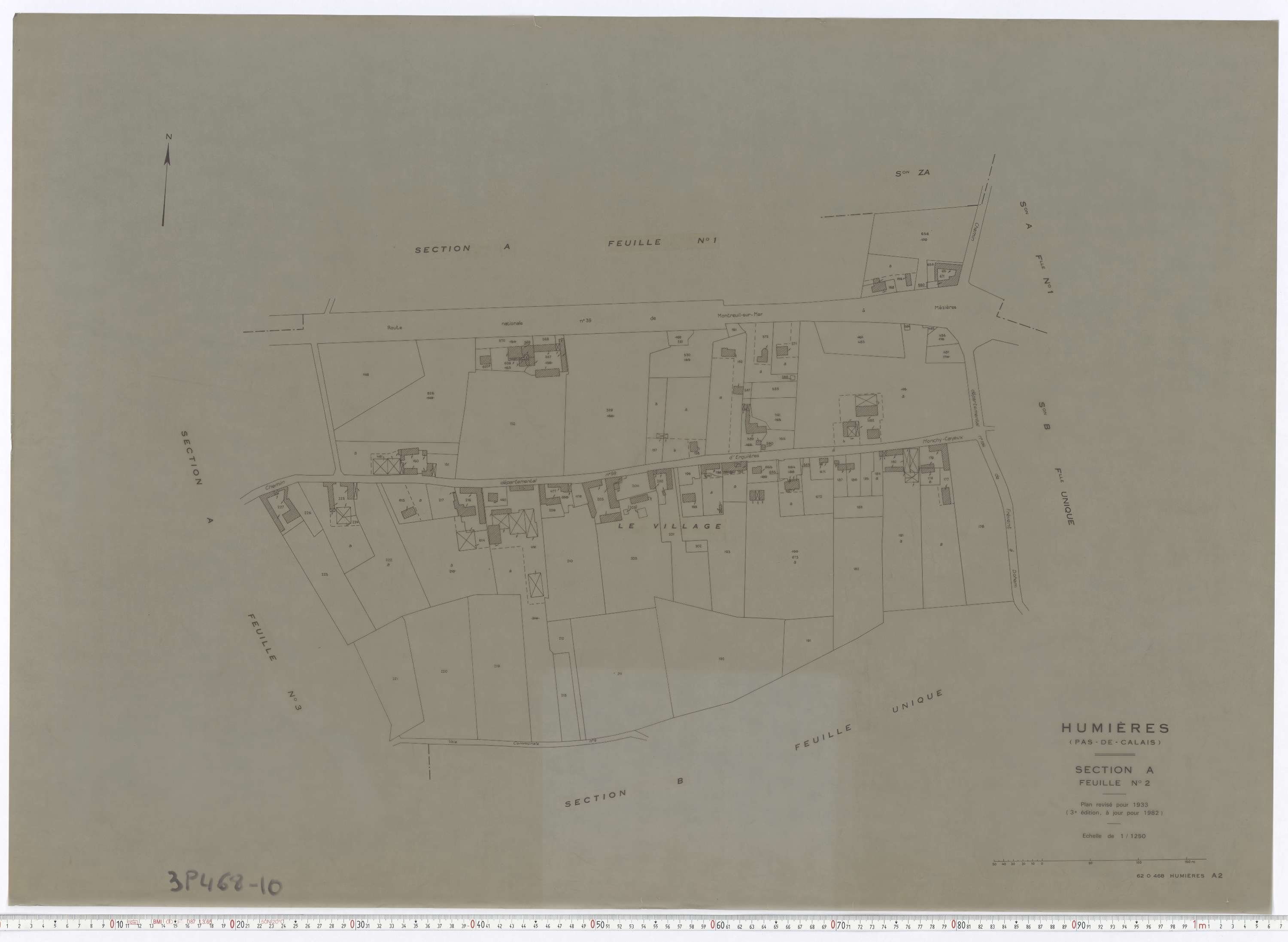 Humières - Section A, feuille 2.
