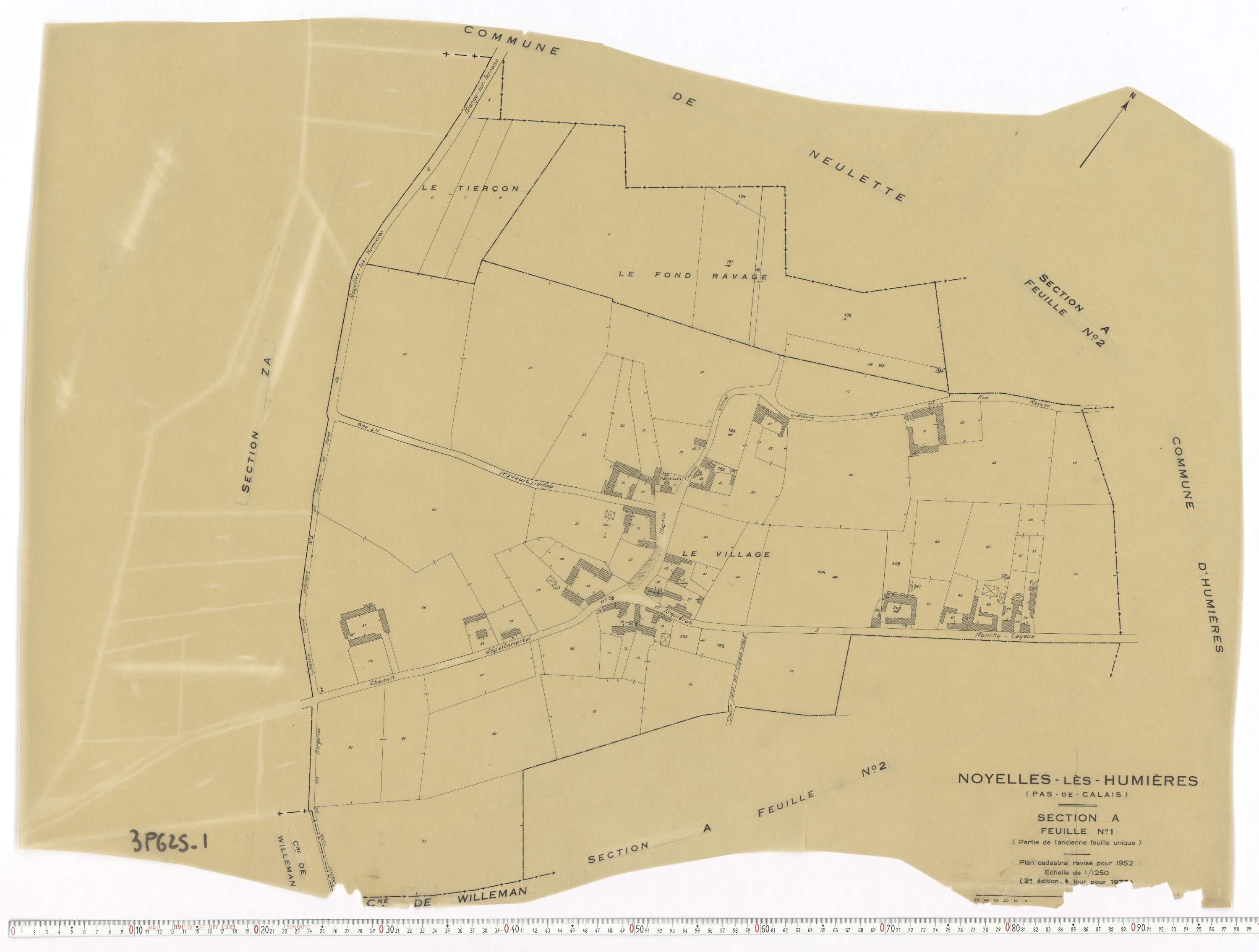 Humières - Section A, feuille 1.