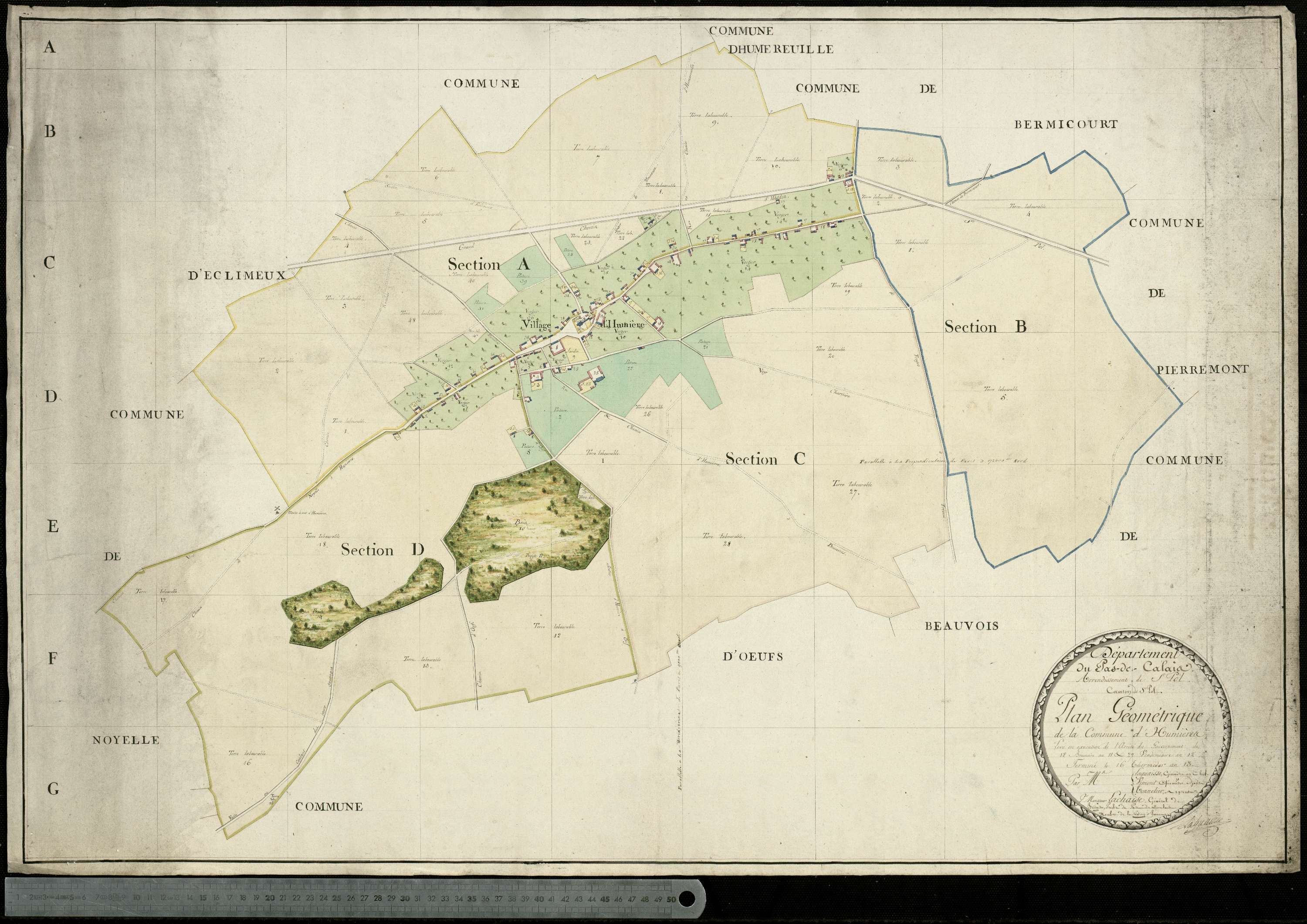 Humières - Plans par masses de cultures