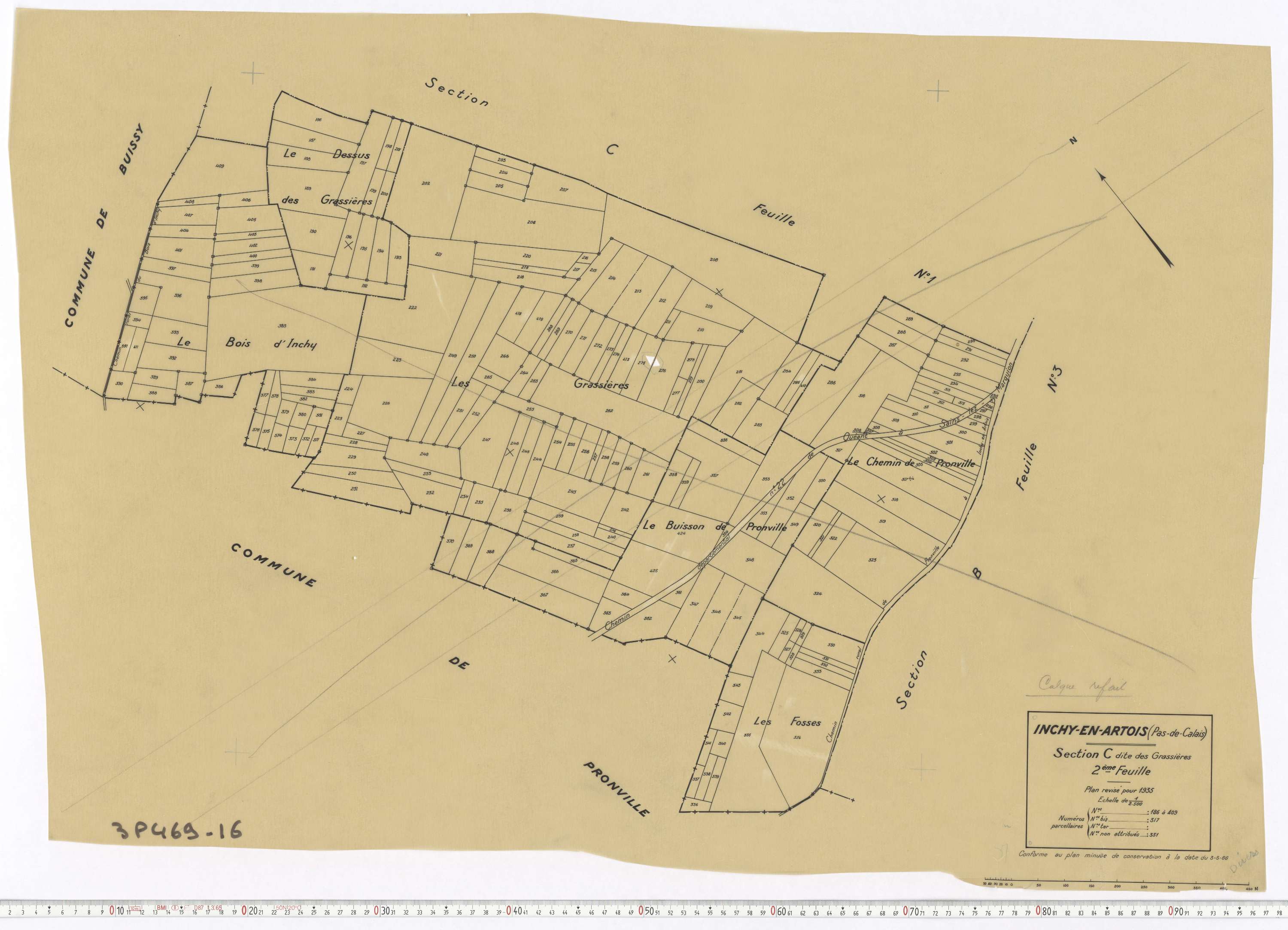 Inchy-en-Artois - Section C, feuille 2.