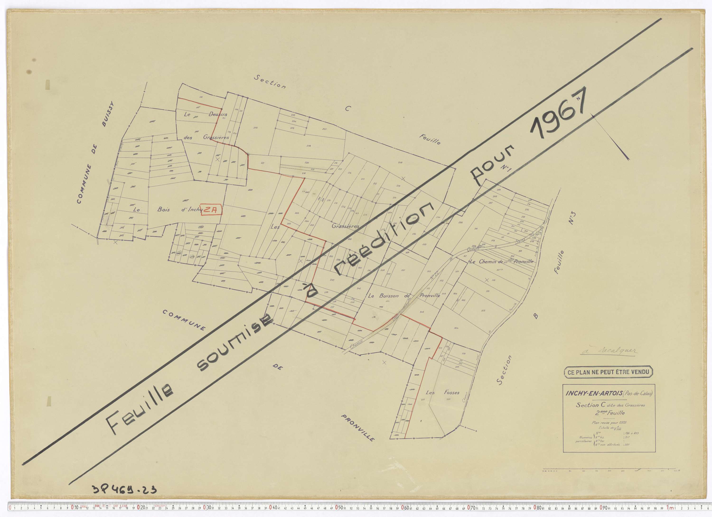 Inchy-en-Artois - Section C, feuille 2.